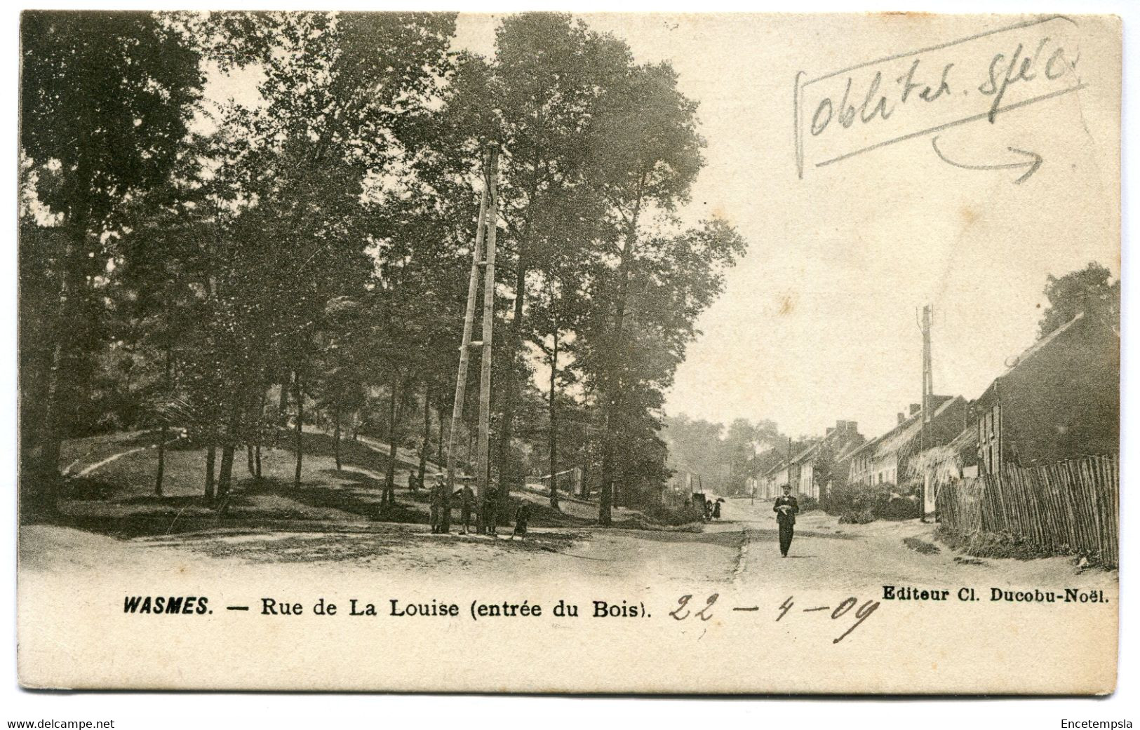 CPA - Carte Postale - Belgique - Wasmes - Rue De La Louise - Entrée Du Bois - 1909 (DG15231) - Colfontaine