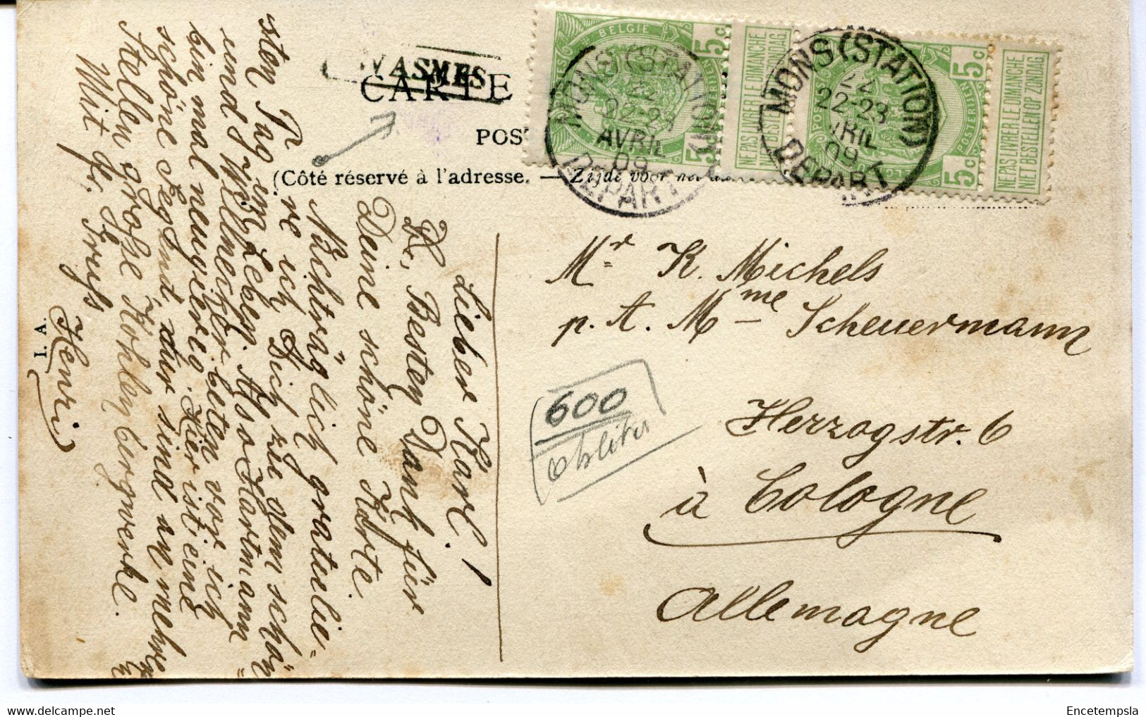 CPA - Carte Postale - Belgique - Wasmes - Rue De La Louise - Entrée Du Bois - 1909 (DG15231) - Colfontaine