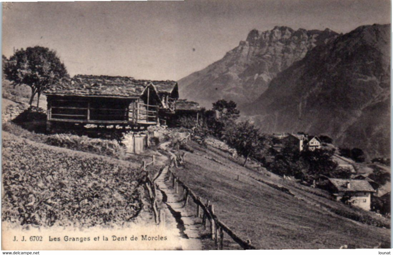 Suisse - Les Granges Et La Dent De De Morcles - Timbre - Oblitérée - Granges