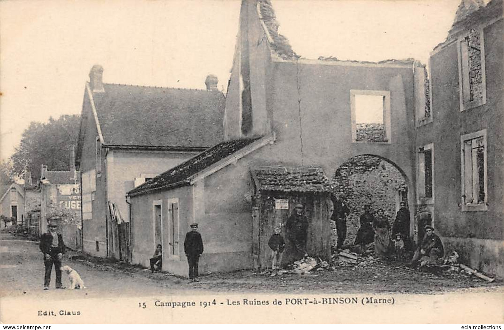 Port-à-Binson       51        Guerre 14/18 .  Bombardé . Les Ruines         (voir Scan) - Other & Unclassified