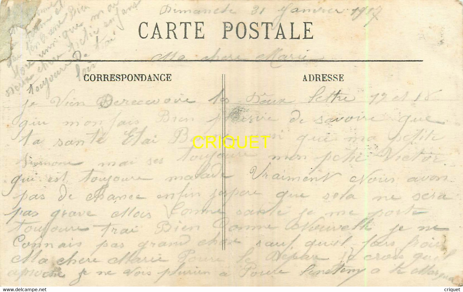 31 Pouvourville, Vue Générale, écrite 1917 - Other & Unclassified