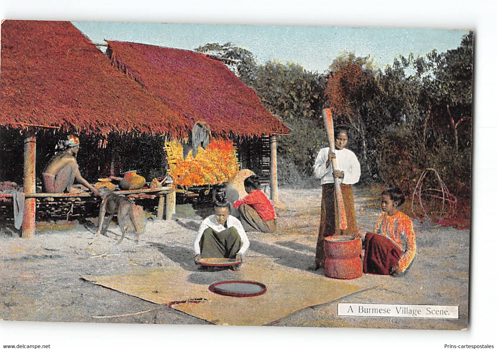 CPA Birmanie - A Burmese Village Scene - Myanmar (Burma)