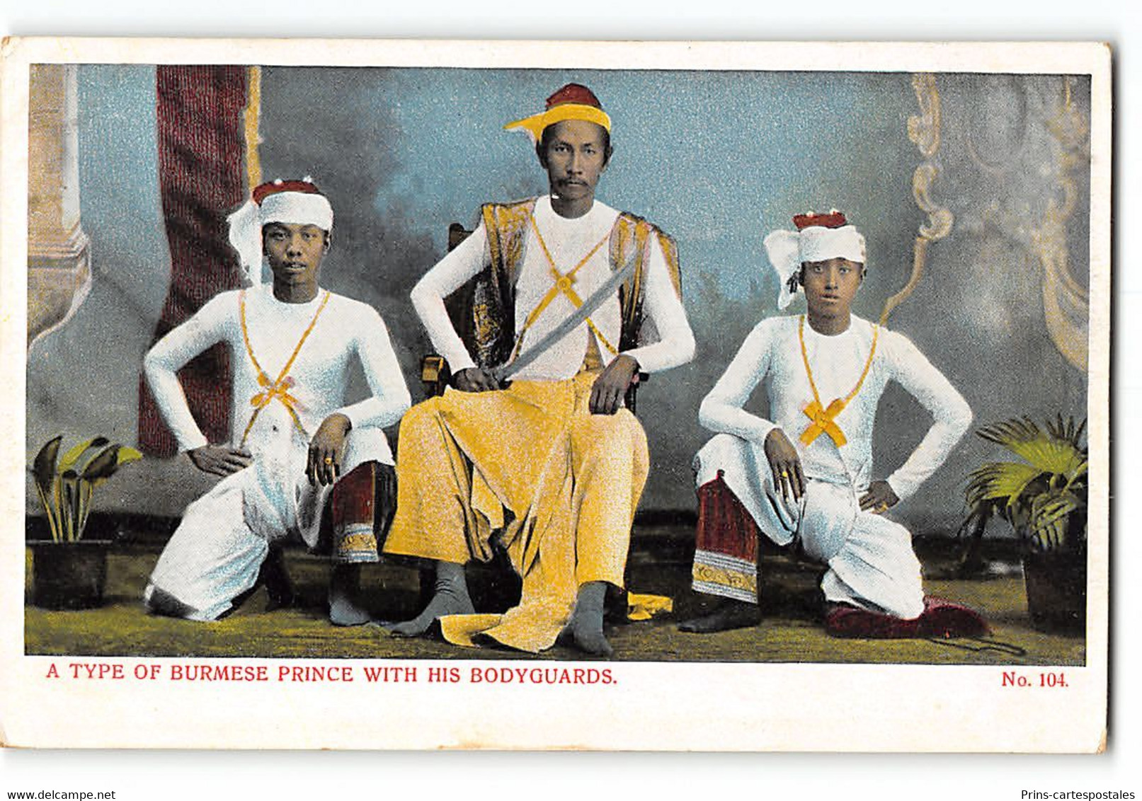 CPA Birmanie Rangoon - A Type Of Burmese Prince With His Bodyguards - Myanmar (Burma)