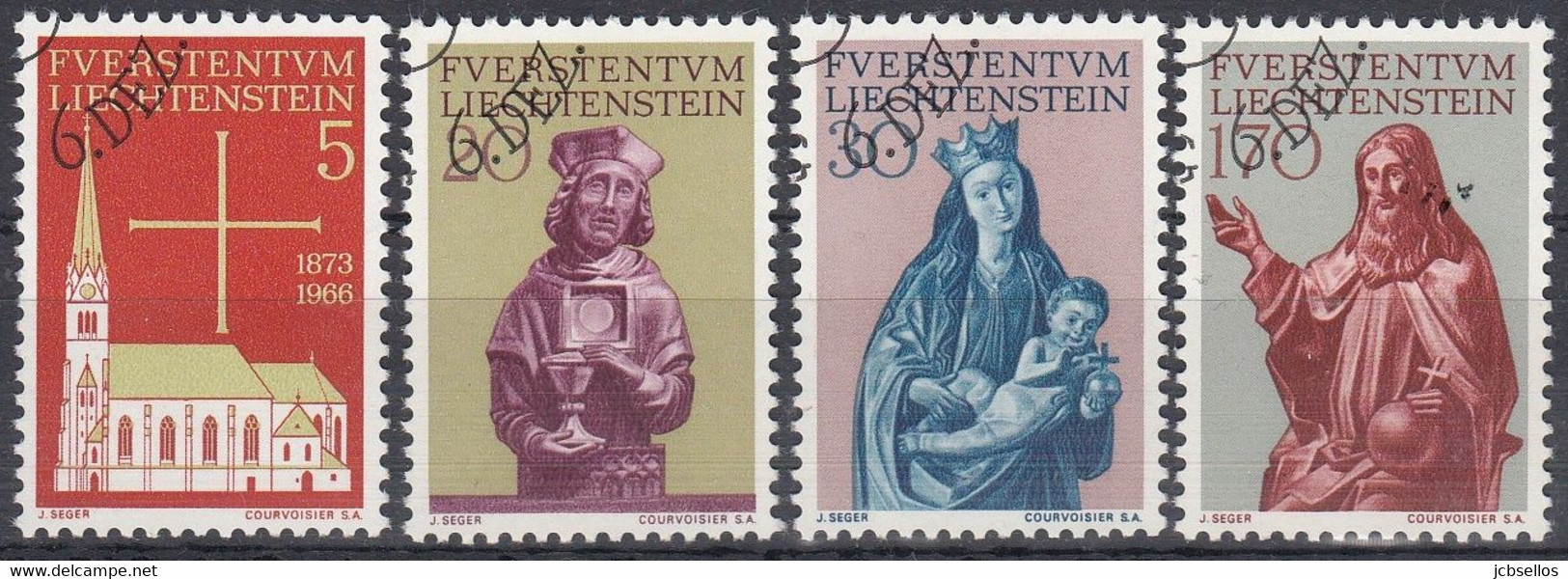 LIECHTENSTEIN 1966 Nº 418/21 USADO - Andere & Zonder Classificatie