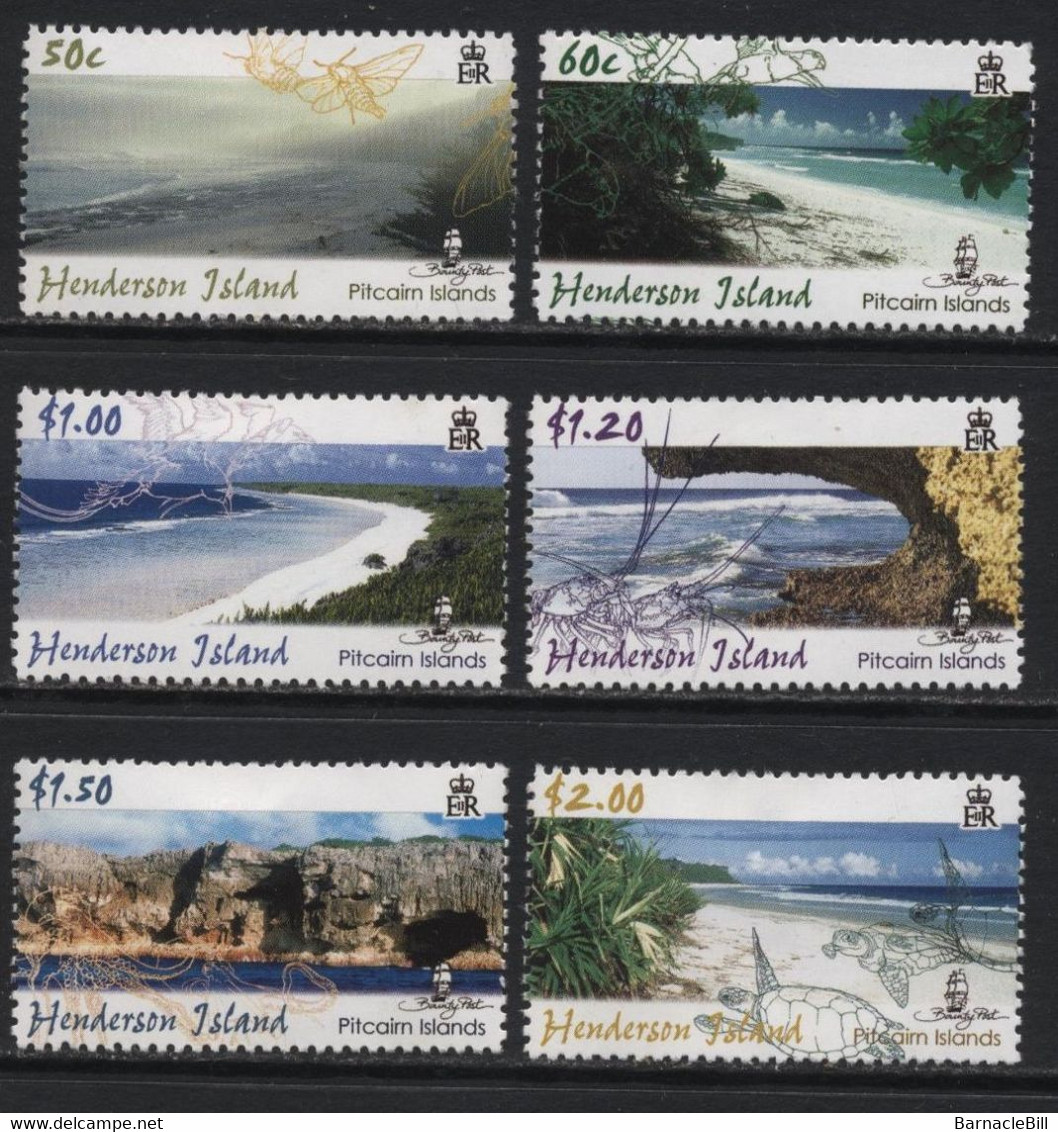 Pitcairn Islands (09) 2005 Scenery (2nd Issue). Henderson Island Set. Mint. Hinged. - Islas De Pitcairn