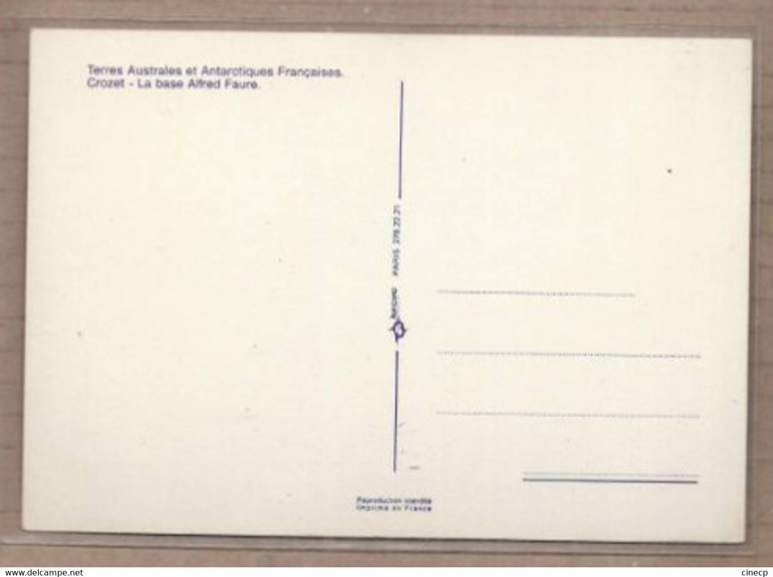 CPSM TAAF TERRES AUSTRALES ET ANTARCTIQUES FRANCAISES - CROZET - La Base Alfred Faure - TB PLAN Aérien Détails - TAAF : Terres Australes Antarctiques Françaises