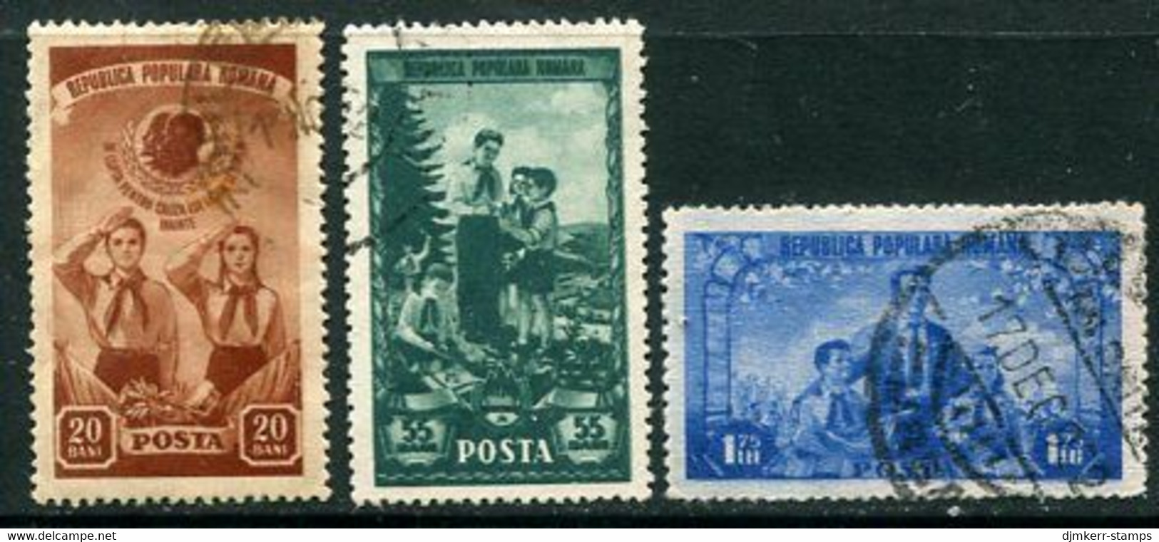 ROMANIA 1952 Pioneer Organisation Used  Michel 1396-98 - Used Stamps