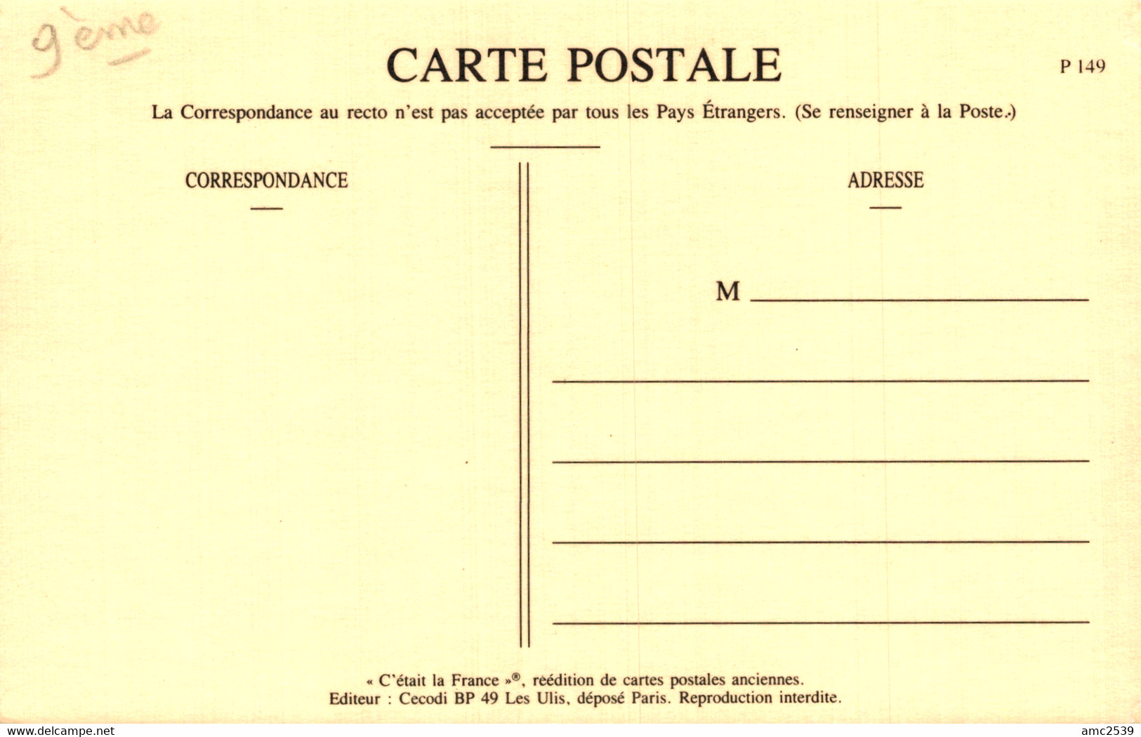 REEDITION CECODI Lot De 4 Cartes N°149, 317, 1503, 1510  (-20gr) - 5 - 99 Cartoline