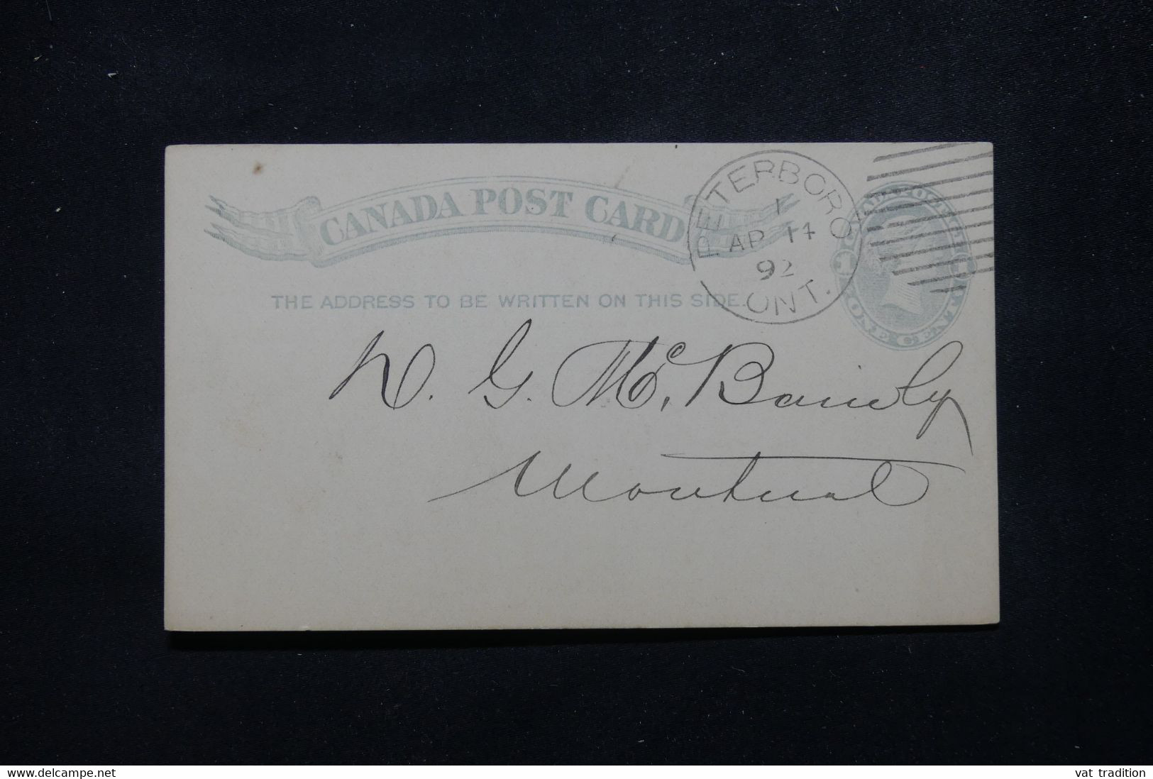 CANADA - Entier Postal De Peterboro En 1892 Pour Montréal - L 81045 - 1860-1899 Reinado De Victoria