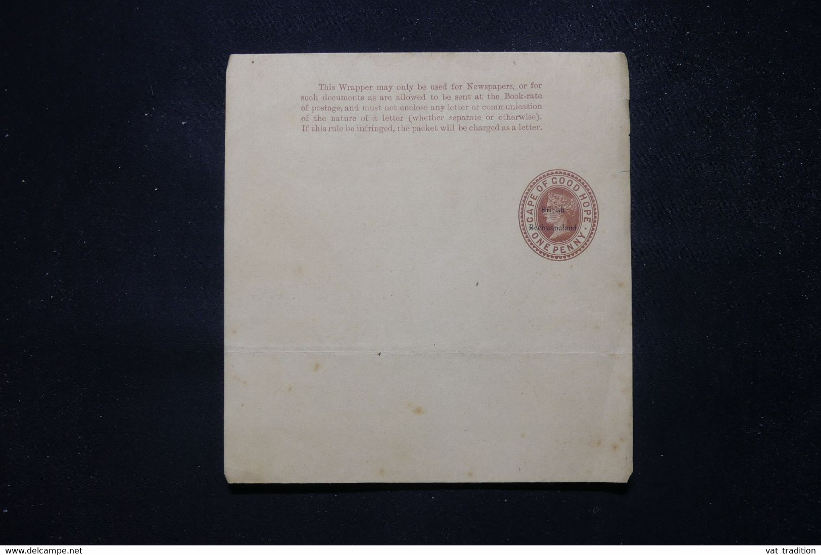 BECHUANALAND - Entier Postal Type Victoria Du Cap De Bonne Espérance ( Pour Imprimés) Surchargé - L 81047 - 1885-1895 Colonia Británica