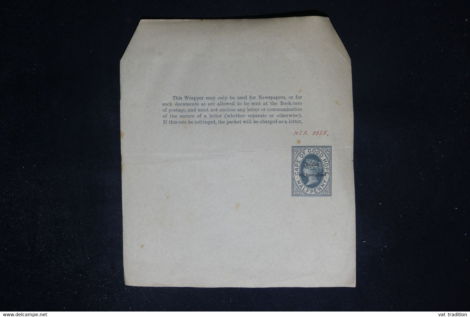 BECHUANALAND - Entier Postal Type Victoria Du Cap De Bonne Espérance ( Pour Imprimés) Surchargé - L 81048 - 1885-1895 Kronenkolonie