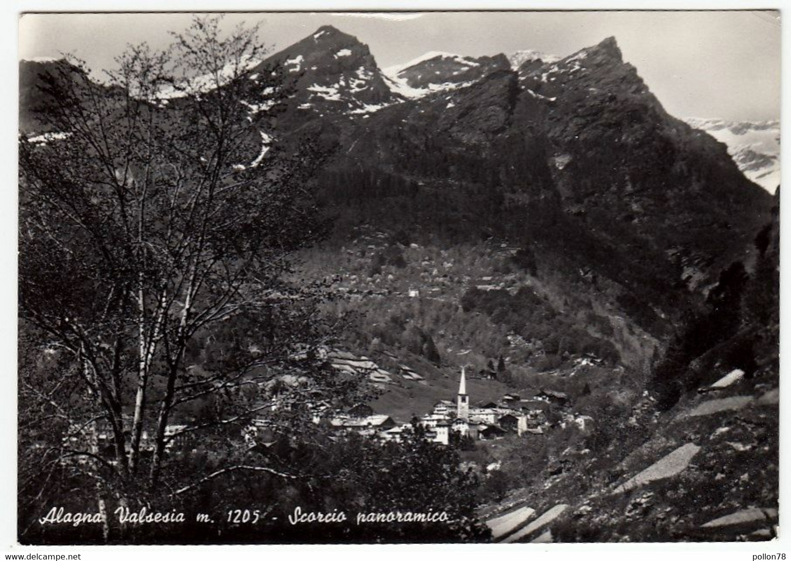 ALAGNA VALSESIA - SCORCIO PANORAMICO - VERCELLI - ANNI '60 - Vercelli