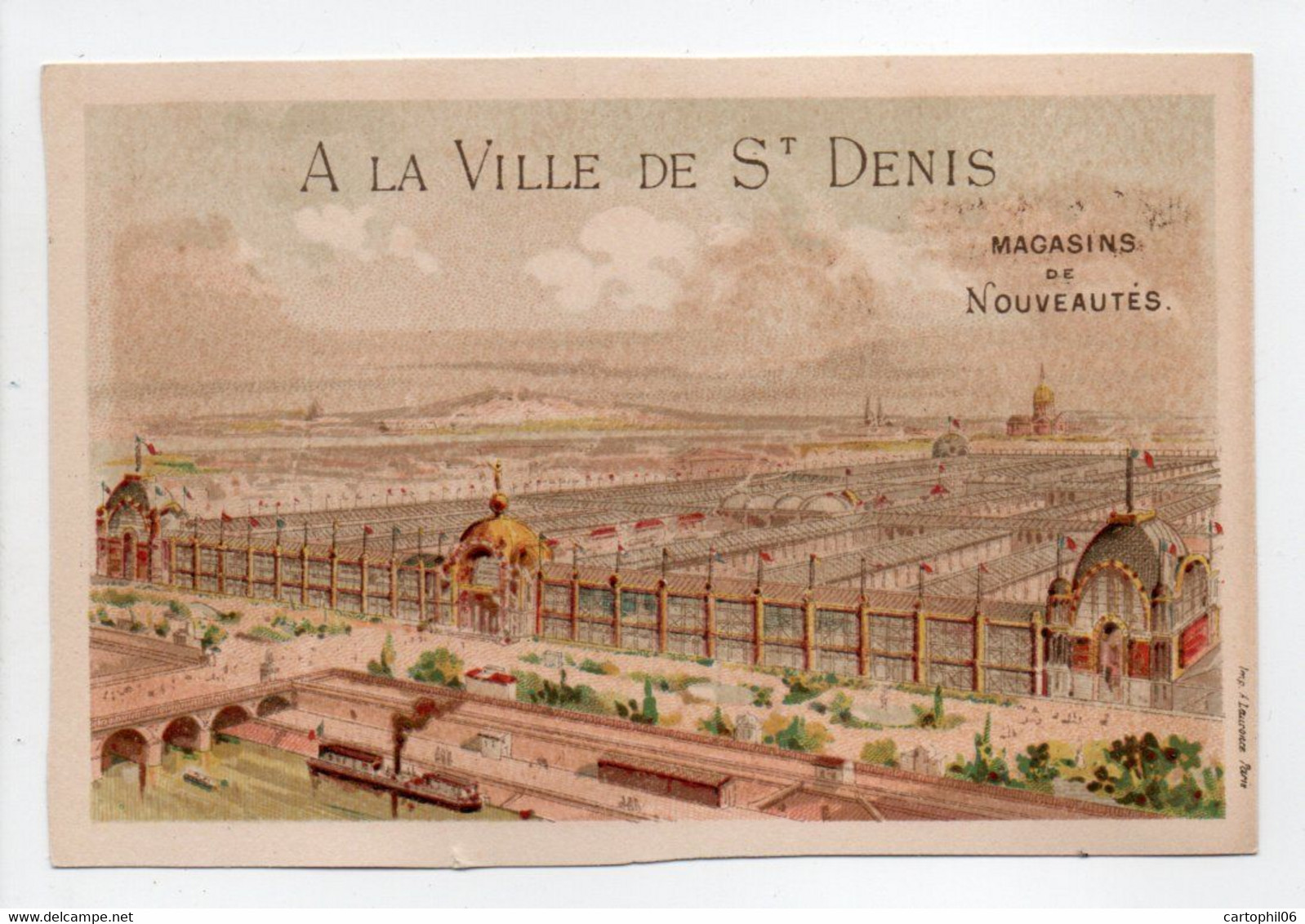 - CHROMO A LA VILLE DE SAINT DENIS - MAGASINS DE NOUVEAUTÉS, PARIS - Litho. LAURONCE - - Altri & Non Classificati