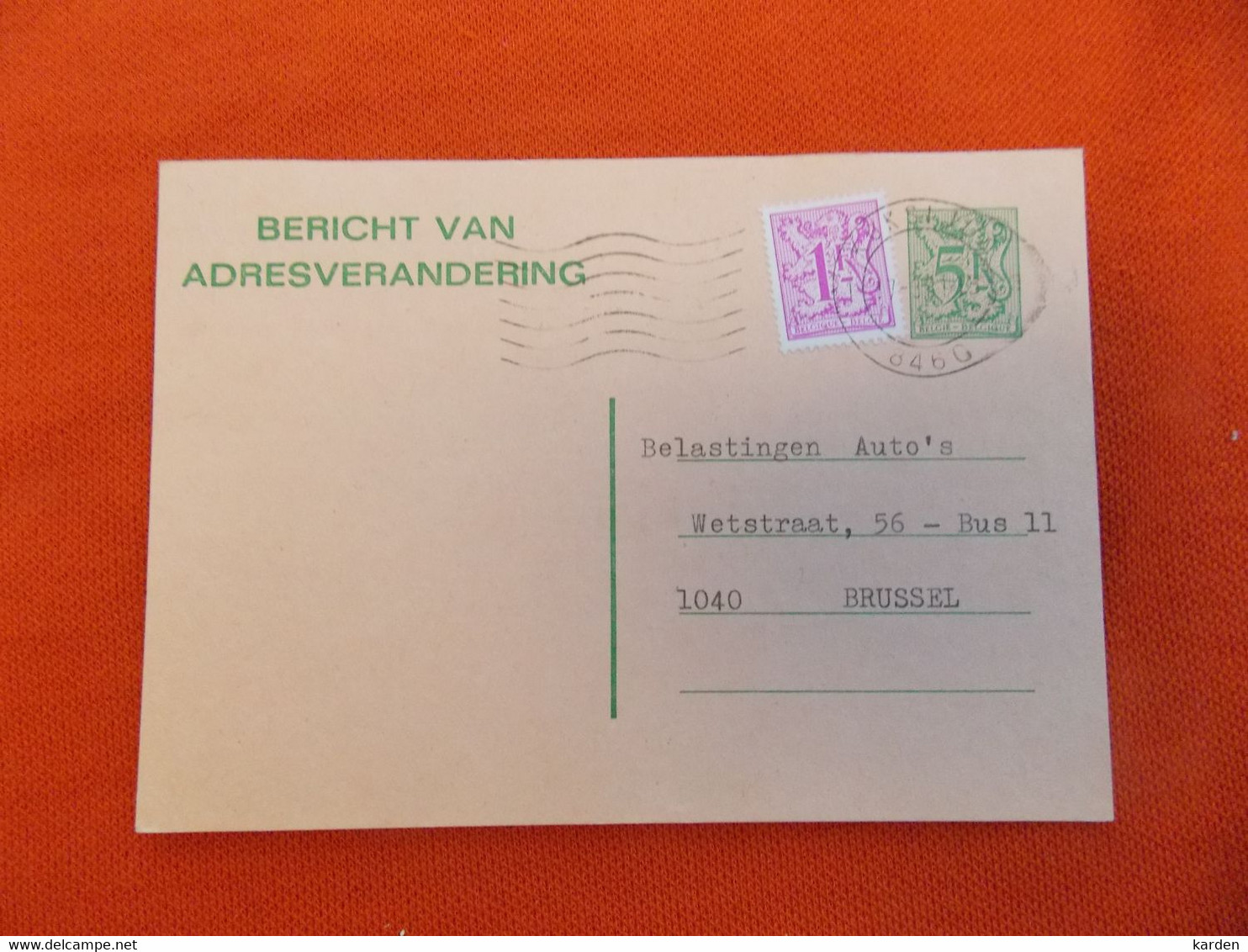 België 1981 Adreswijziging Verstuurd Uit Koksijde - Avis Changement Adresse