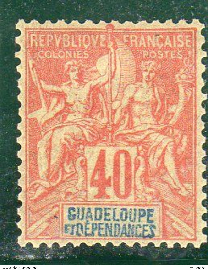 GUADELOUPE :TIMBRE DE 1892  N°36*  Rouge Orange  40C - Nuovi