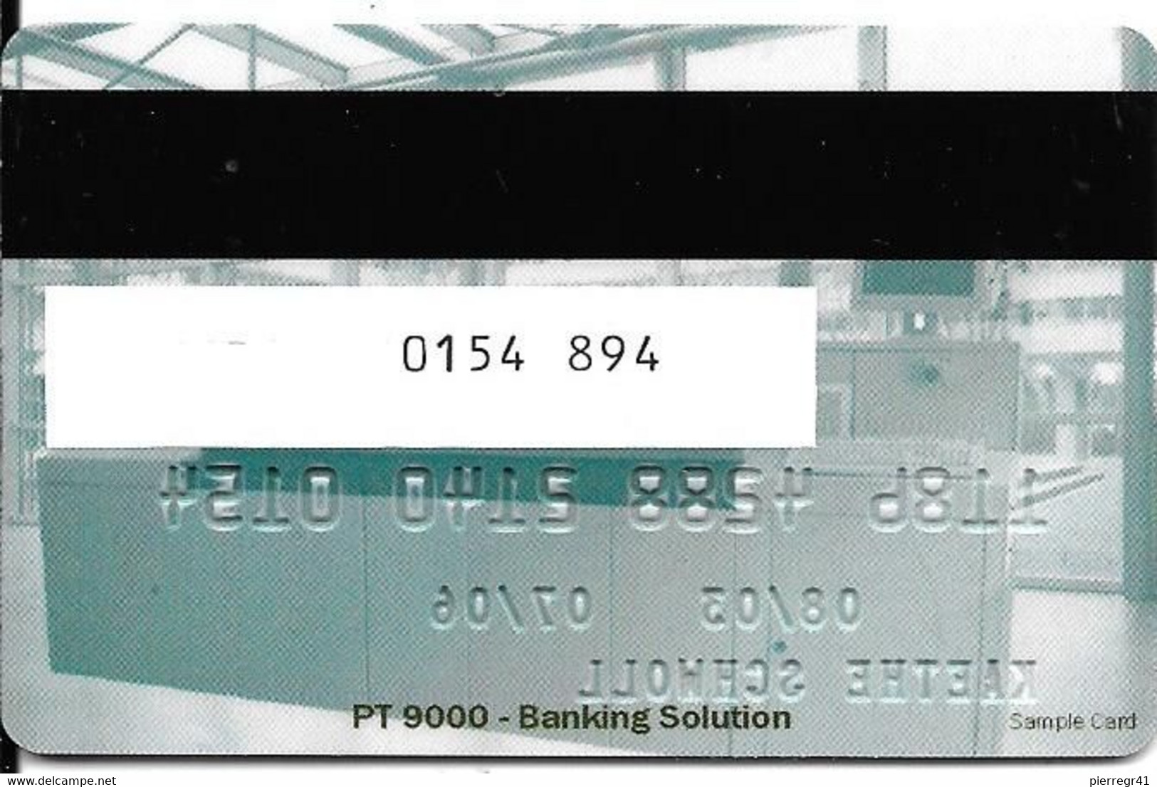 -CARTE-PUCE-MAGNETIQUE-Allemagne-CB-BANQUE BOWE CARDTEC-2003-BOWE GREEN CARD-Modele-Plastic Epais Glacé-TBE-RARE - Disposable Credit Card