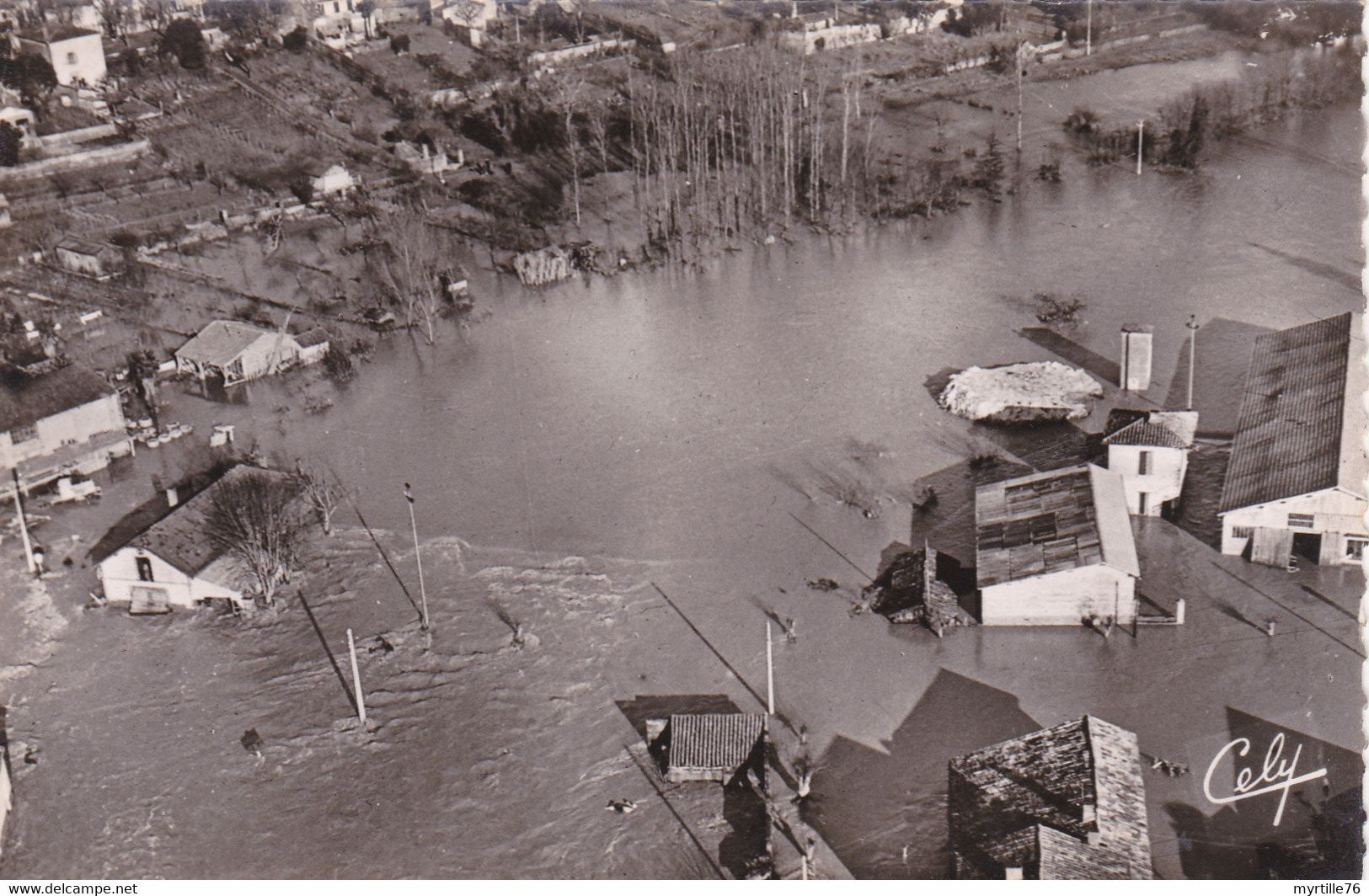 CASTELSARRASIN:vue Aérienne Des  Inondations Du 3/2/1952: N°1133 - Castelsarrasin