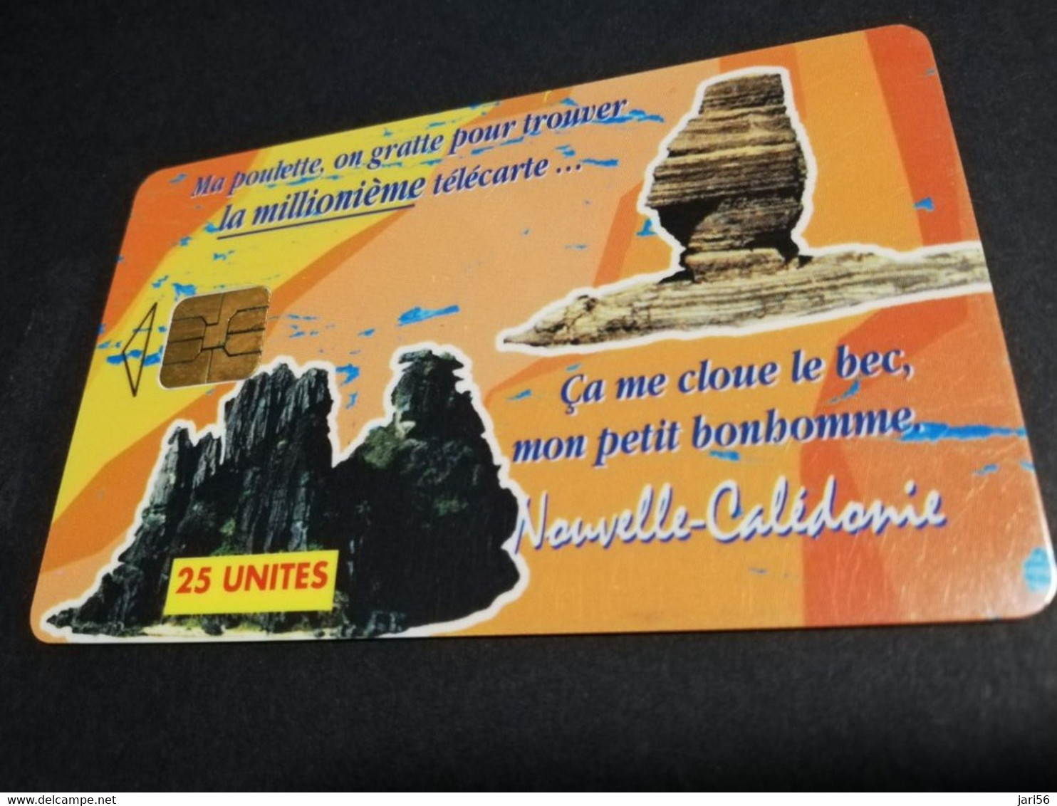 NOUVELLE CALEDONIA  CHIP CARD 25 UNITS  ROCK FORMATION  ** 4166 ** - New Caledonia