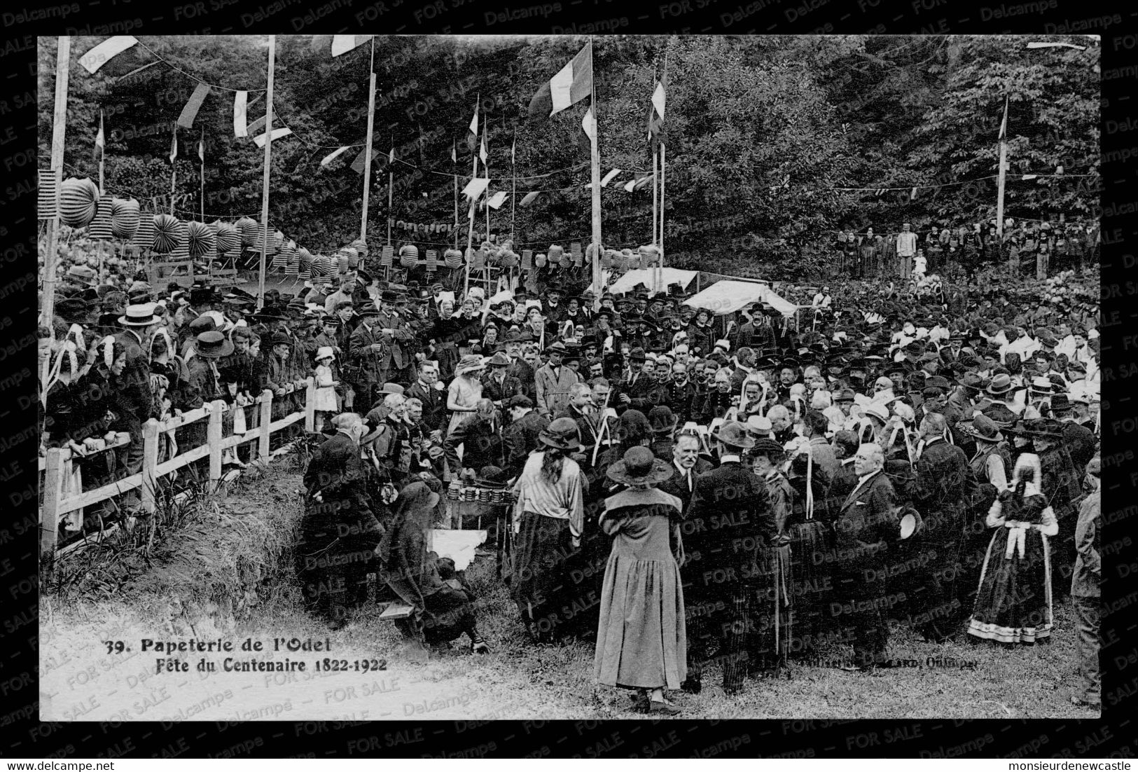 Ergué-Gabéric – Papeterie De L’Odet - Fête Du Centenaire 1922 (Ed. Villard). Carte Nᵒ 39. - Ergué-Gabéric