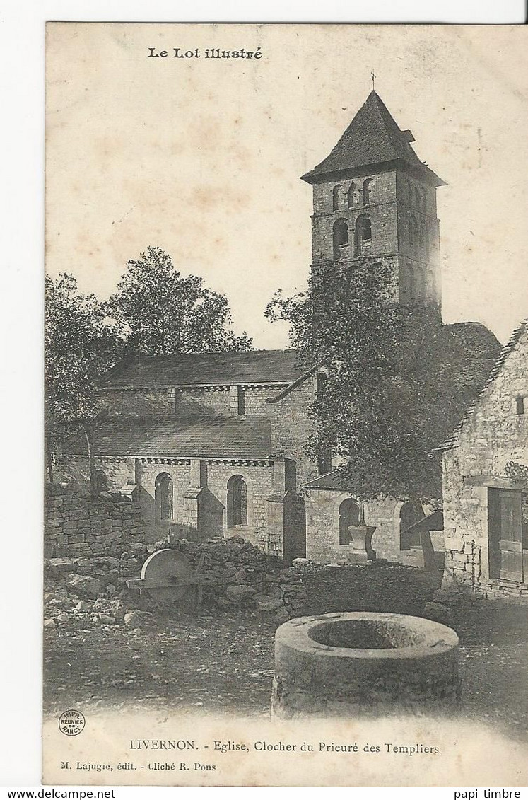 CPA - Livernon - Eglise, Clocher Du Prieuré Des Templiers - Livernon