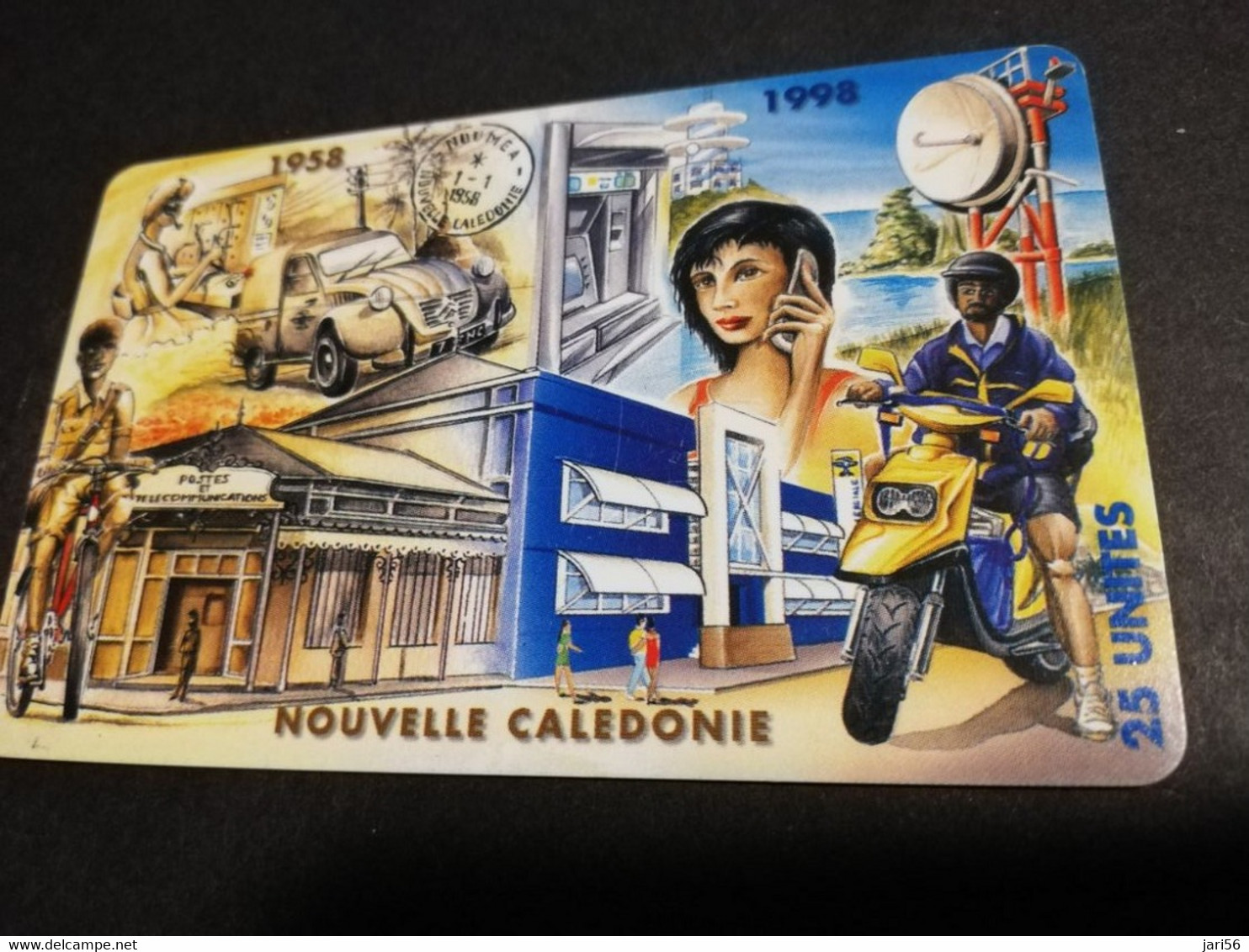 NOUVELLE CALEDONIA  CHIP CARD 25  UNITS   40EME ANNIVERSAIRE 1958-1998       ** 4186 ** - Neukaledonien