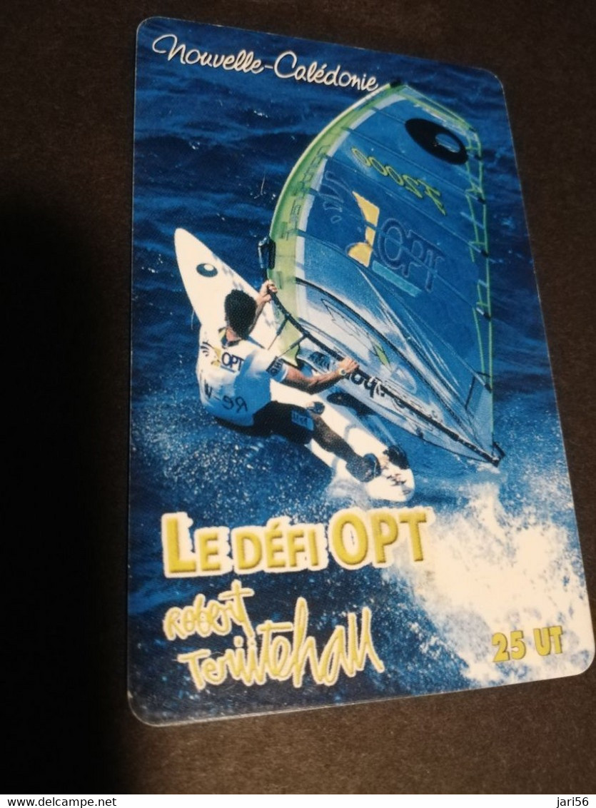 NOUVELLE CALEDONIA  CHIP CARD 25  UNITS   WINDSURFING /SPORTS        ** 4188 ** - Nouvelle-Calédonie