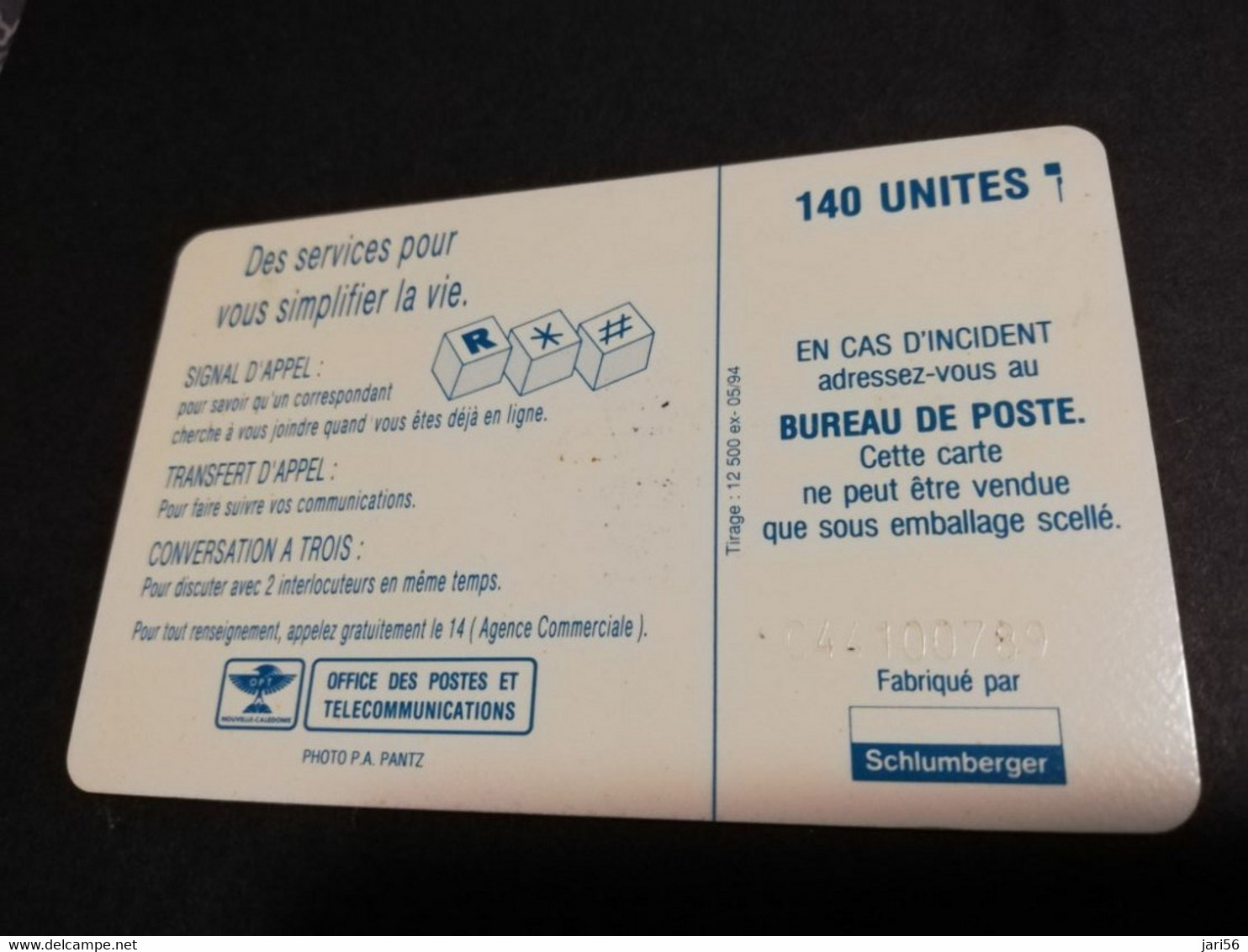 NOUVELLE CALEDONIA  CHIP CARD 140 UNITS HARBOUR NOUMEA NR; C441         ** 4199 ** - Nouvelle-Calédonie