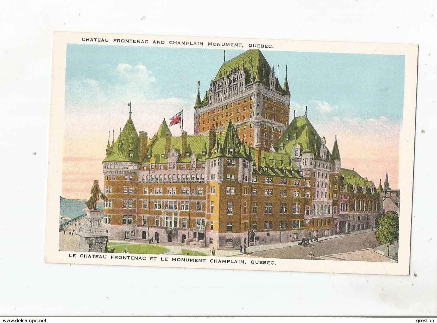 QUEBEC LE CHATEAU FRONTENAC ET LE MONUMENT CHAMPLAIN 118069 - Québec - Château Frontenac