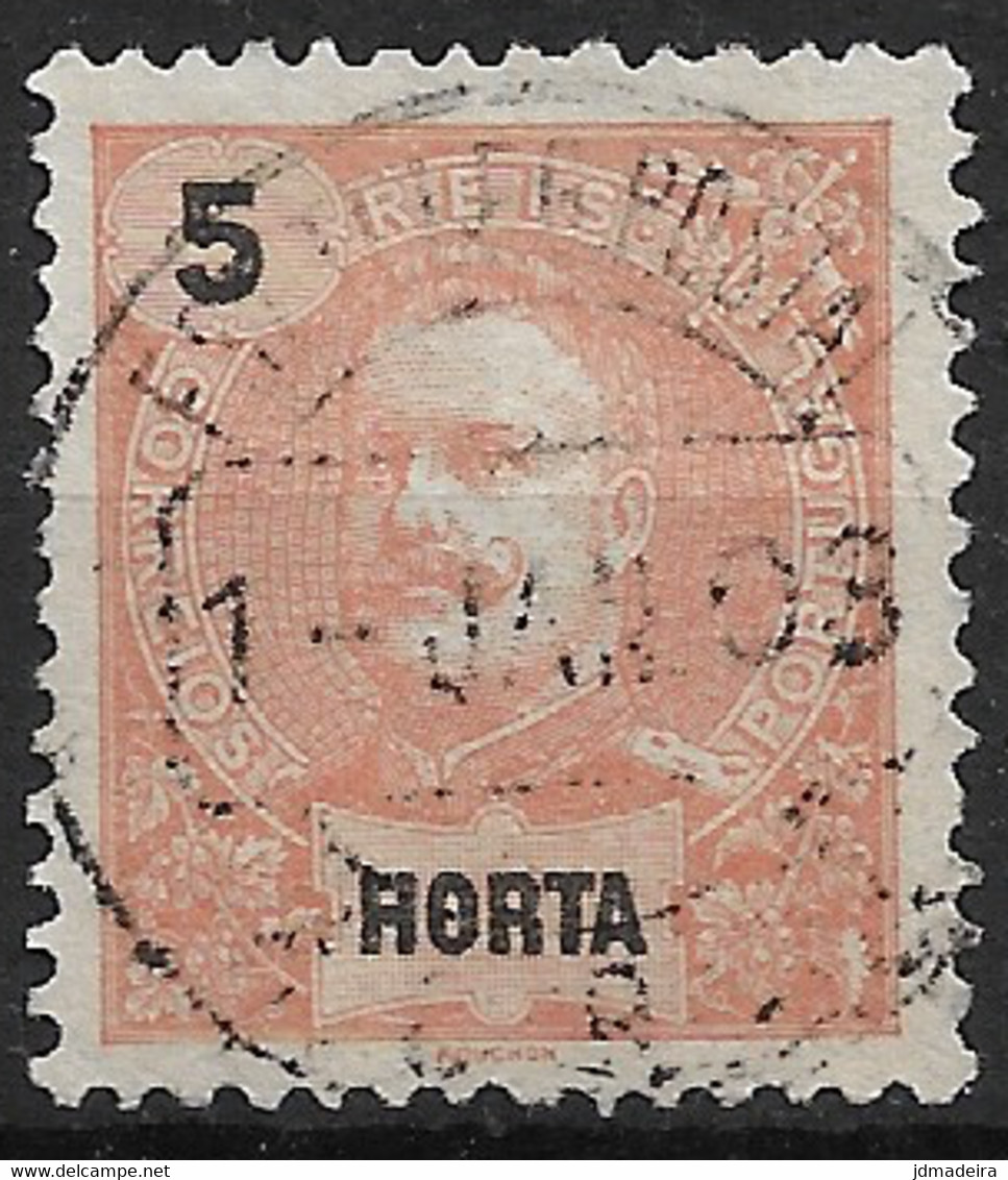 Horta – 1897 King Carlos 5 Réis Used Stamp - Horta