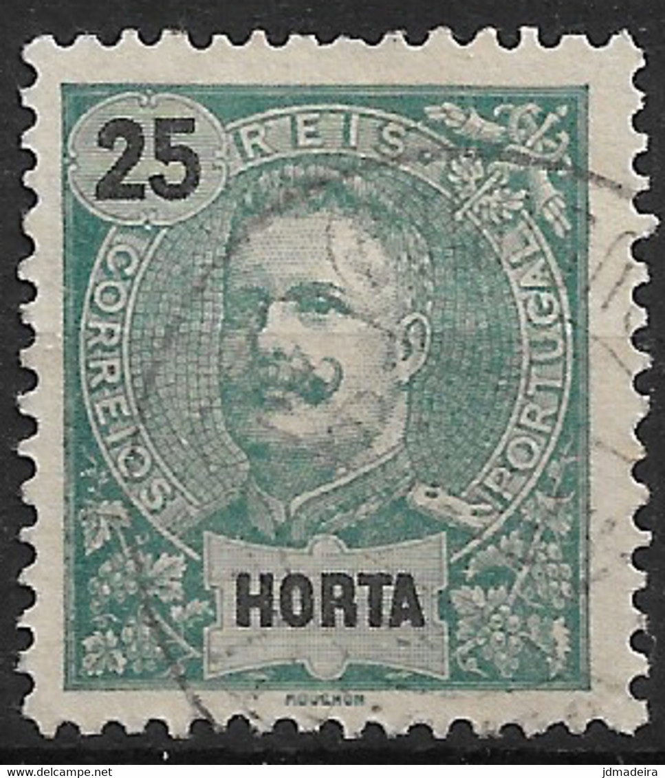 Horta – 1897 King Carlos 25 Réis Used Stamp - Horta