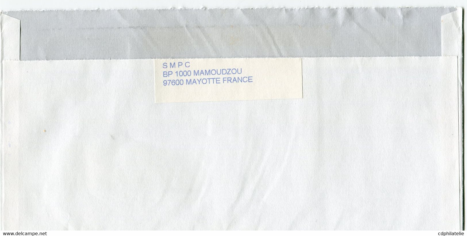 MAYOTTE LETTRE DEPART PREMIER JOUR POISSON PYJAMA DU LAGON 26 MAI 2001 SADA  POUR LA FRANCE - Brieven En Documenten