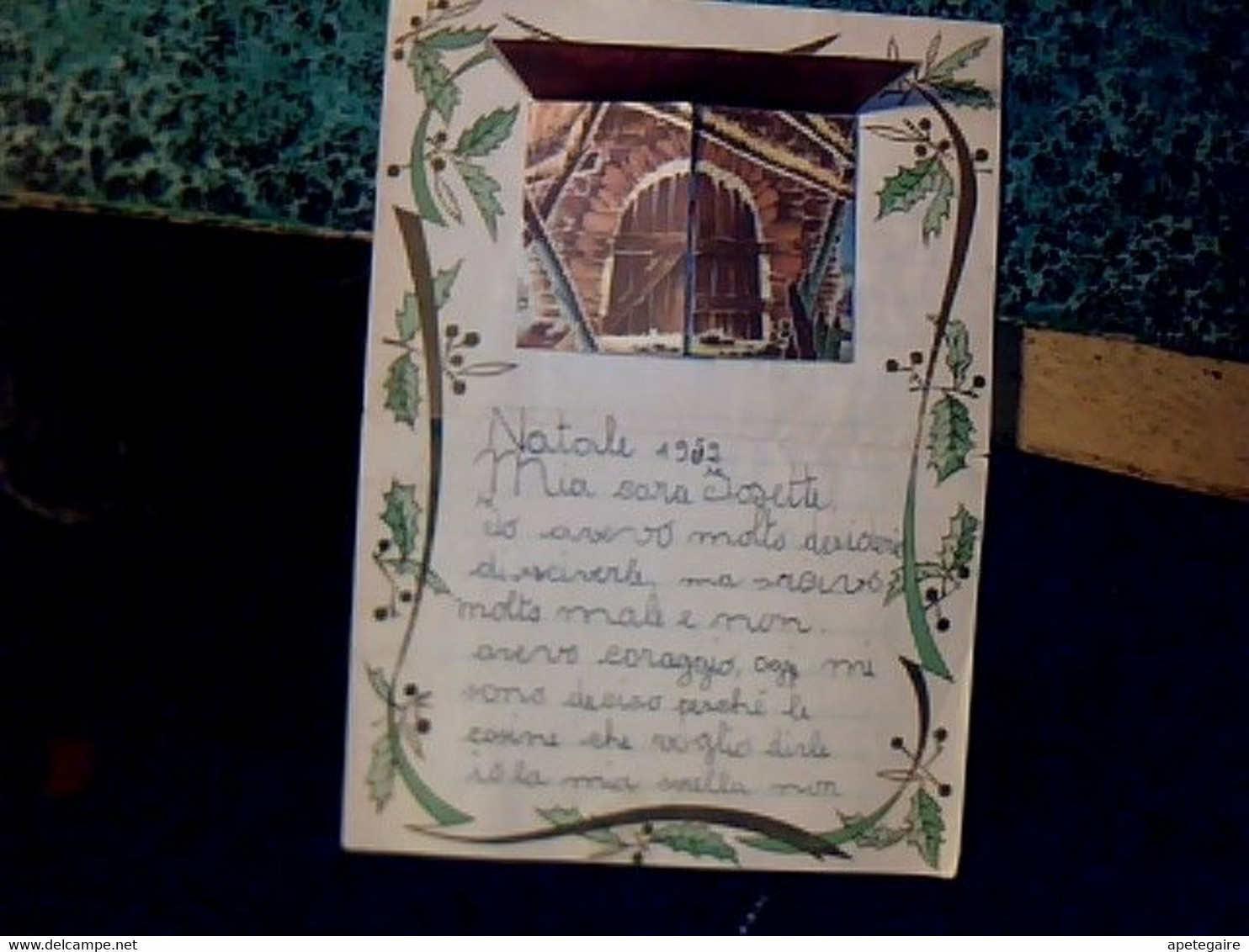 Lettre à Système Decoupis- Moblle Thème Creche De Noël Année 1952 - Christmas