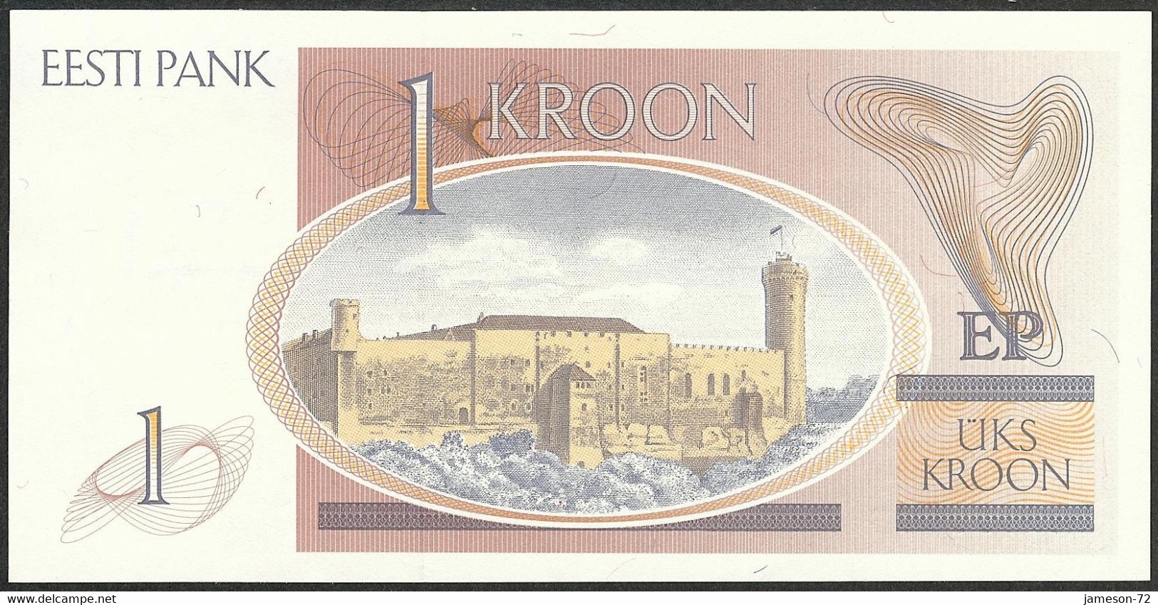 ESTONIA - 1 Kroon 1992 P# 69a Europe Banknote - Edelweiss Coins . - Estonie