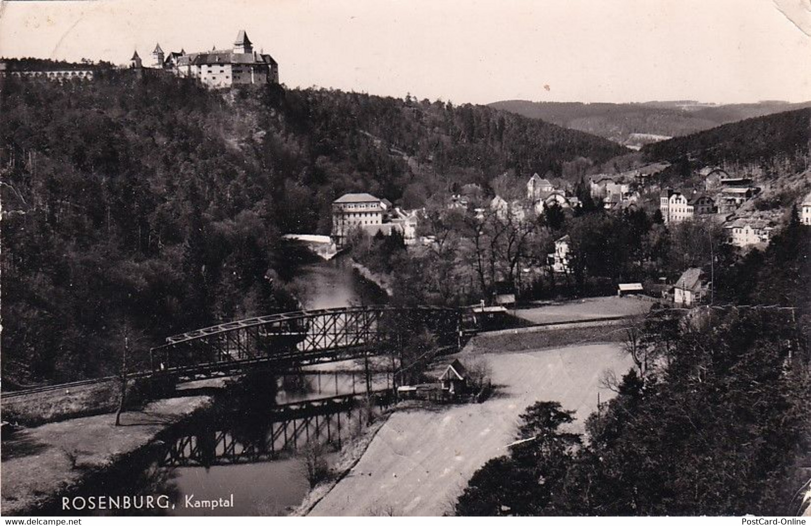 2093 - Österreich - Niederösterreich , Rosenburg , Kamptal , Schloß , Brücke - Gelaufen - Rosenburg