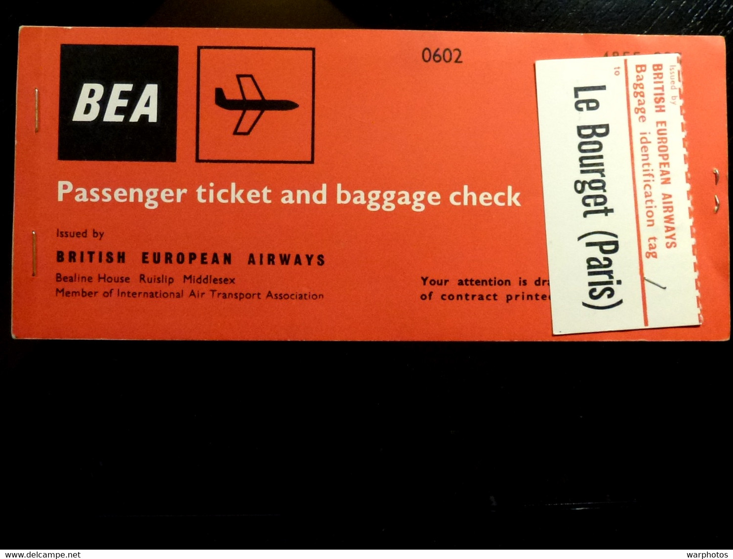 CARTE D'EMBARQUEMENT : BEA _ BRITISH EUROPEAN AIRWAYS _ 1966 - Boarding Passes