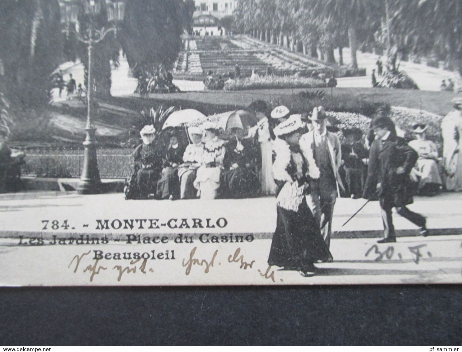 AK 1906 Monaco Monte Carlo Collection Artistique Les Jardins Place Du Casino Beausoleil Nach München Geendet 2 Ank. Stp - Monte-Carlo