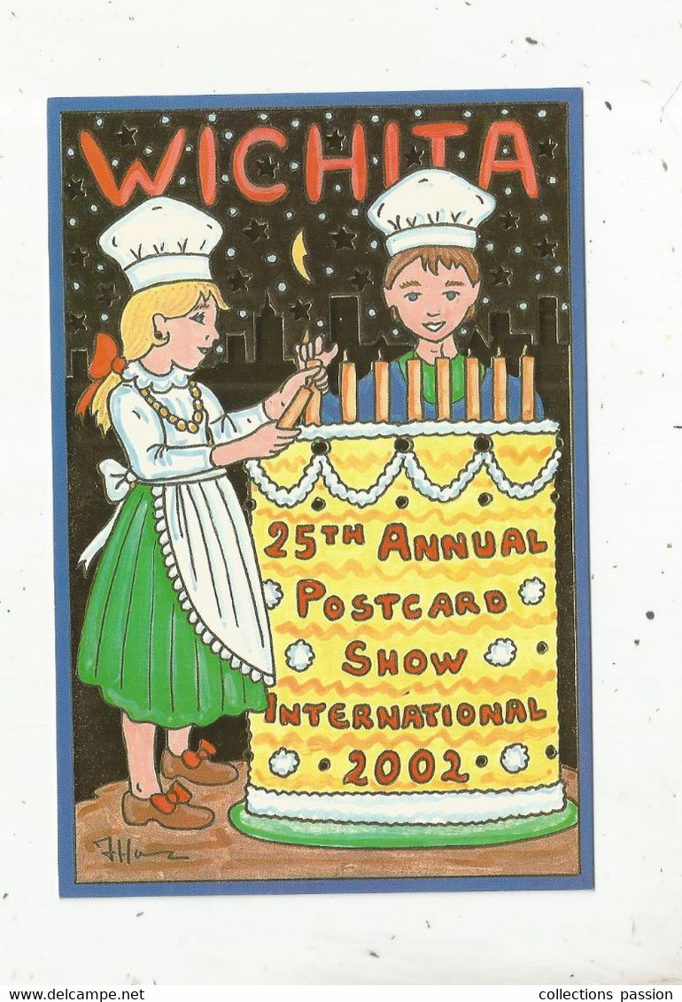 Cp, Illustrateur,signée Et Dédicacée HAMM, International Annual Poscard Show , WICHITA , KANSAS, 2002 - Hamm