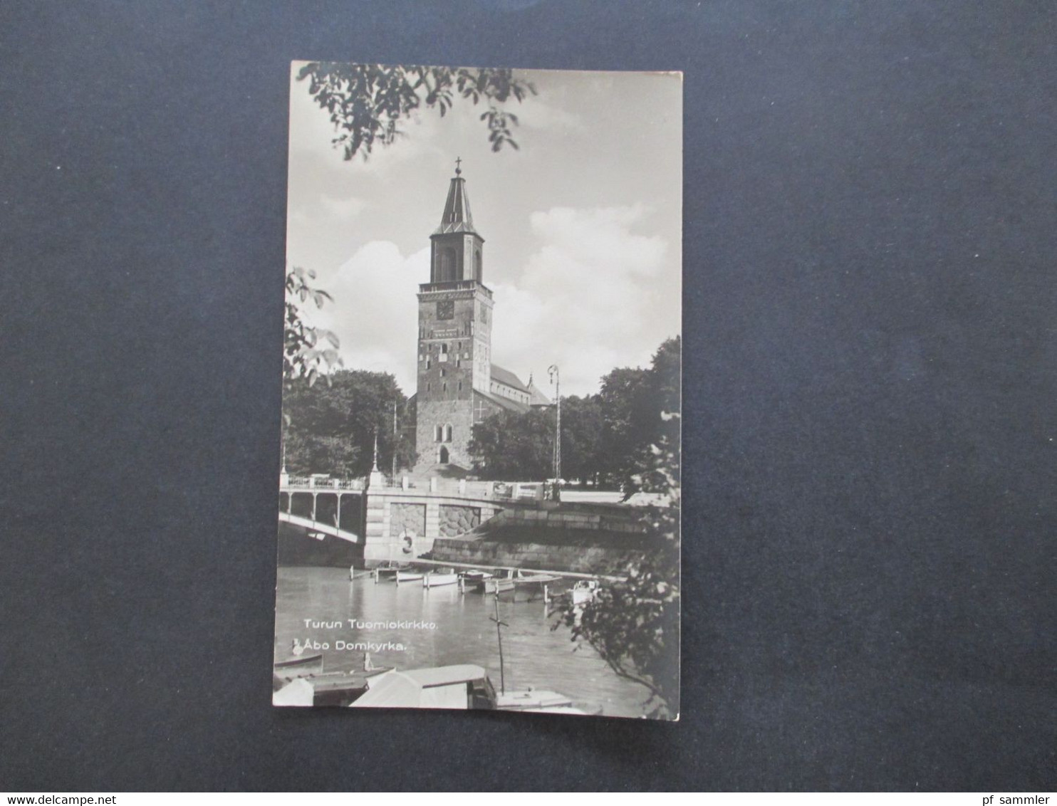 AK 1937 Finnland Turun Tuomiokirkko Abo Domkyrka Kirche Frankiert Mit Nr. 203 70. Geburtstag Carl Gustav Emil Mannerheim - Finland