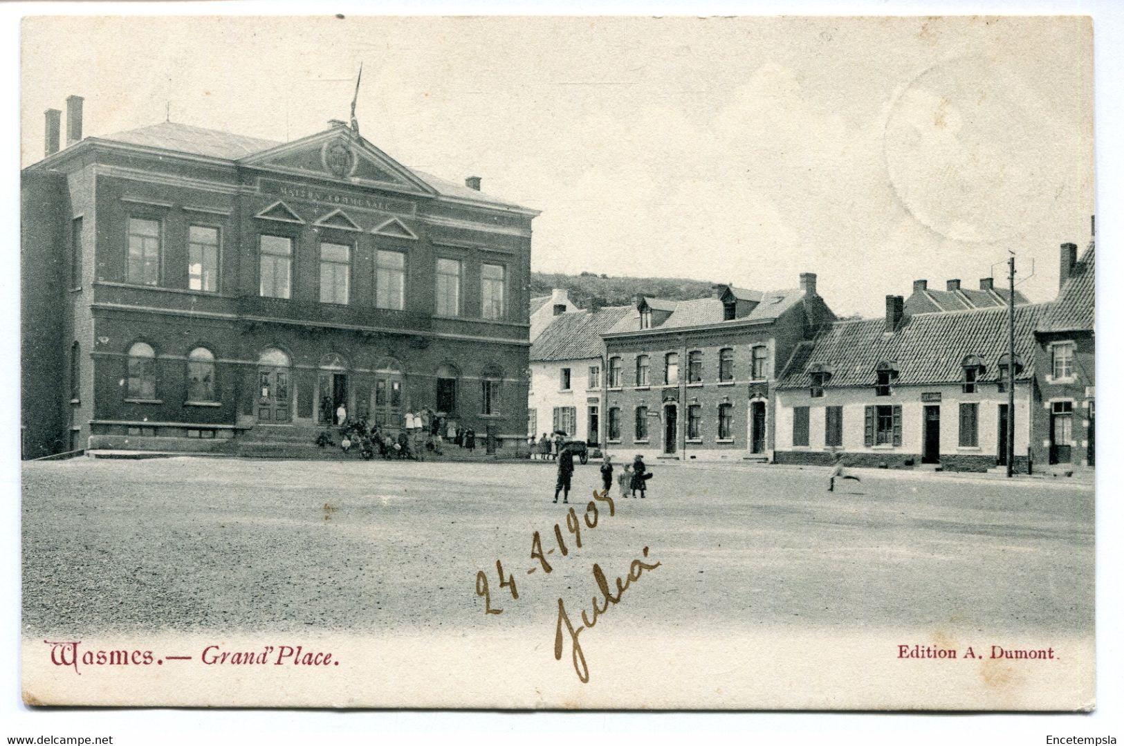 CPA - Carte Postale - Belgique - Wasmes - Grand Place - 1905 (DG15237) - Colfontaine