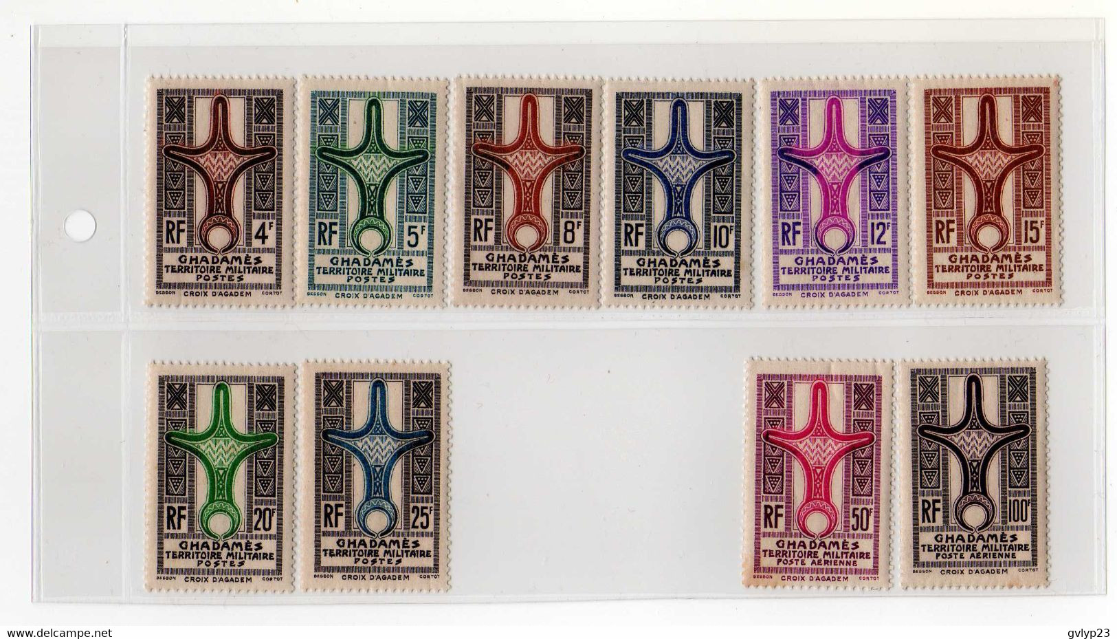 TERRITOIRE MILITAIRE  CROIX D'AGADèS SéRIE DE 8 VLA + P.A. 2 VAL NEUF ** N°1/8 ET 1/2 YVERT 1949 - Unused Stamps