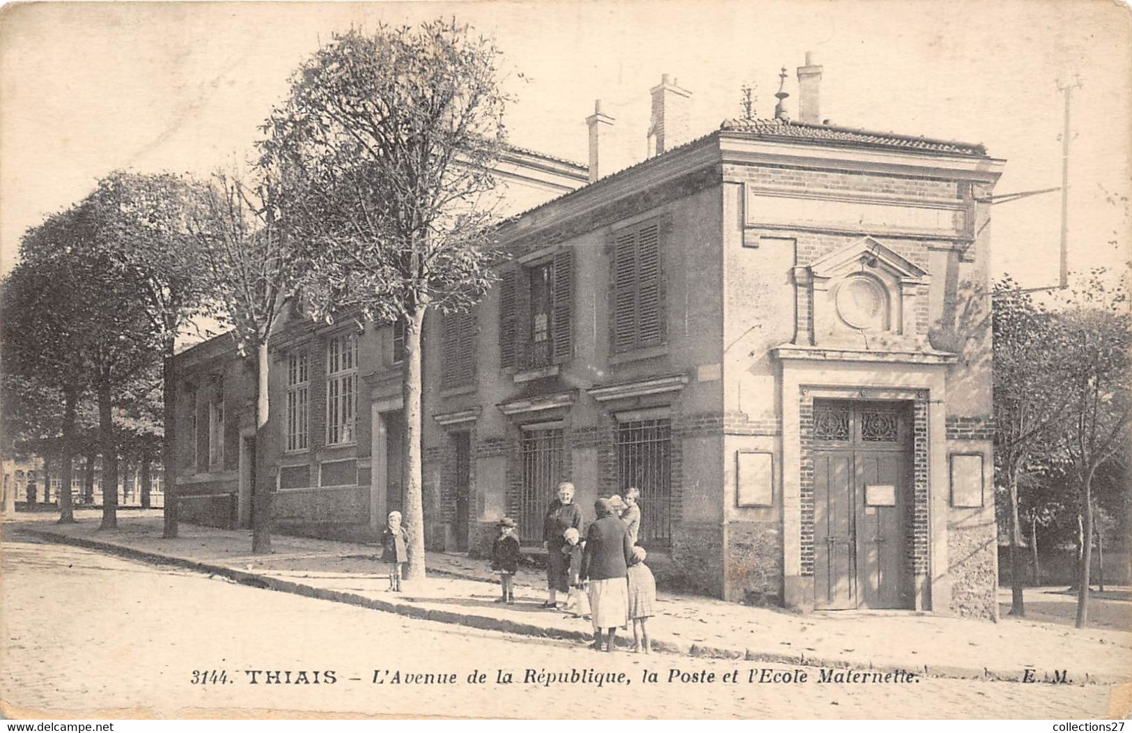 94-THIAIS-L'AVENUE DE LA REPUBLIQUE , LA POATE ET L'ECOLE MATERNELLE - Thiais