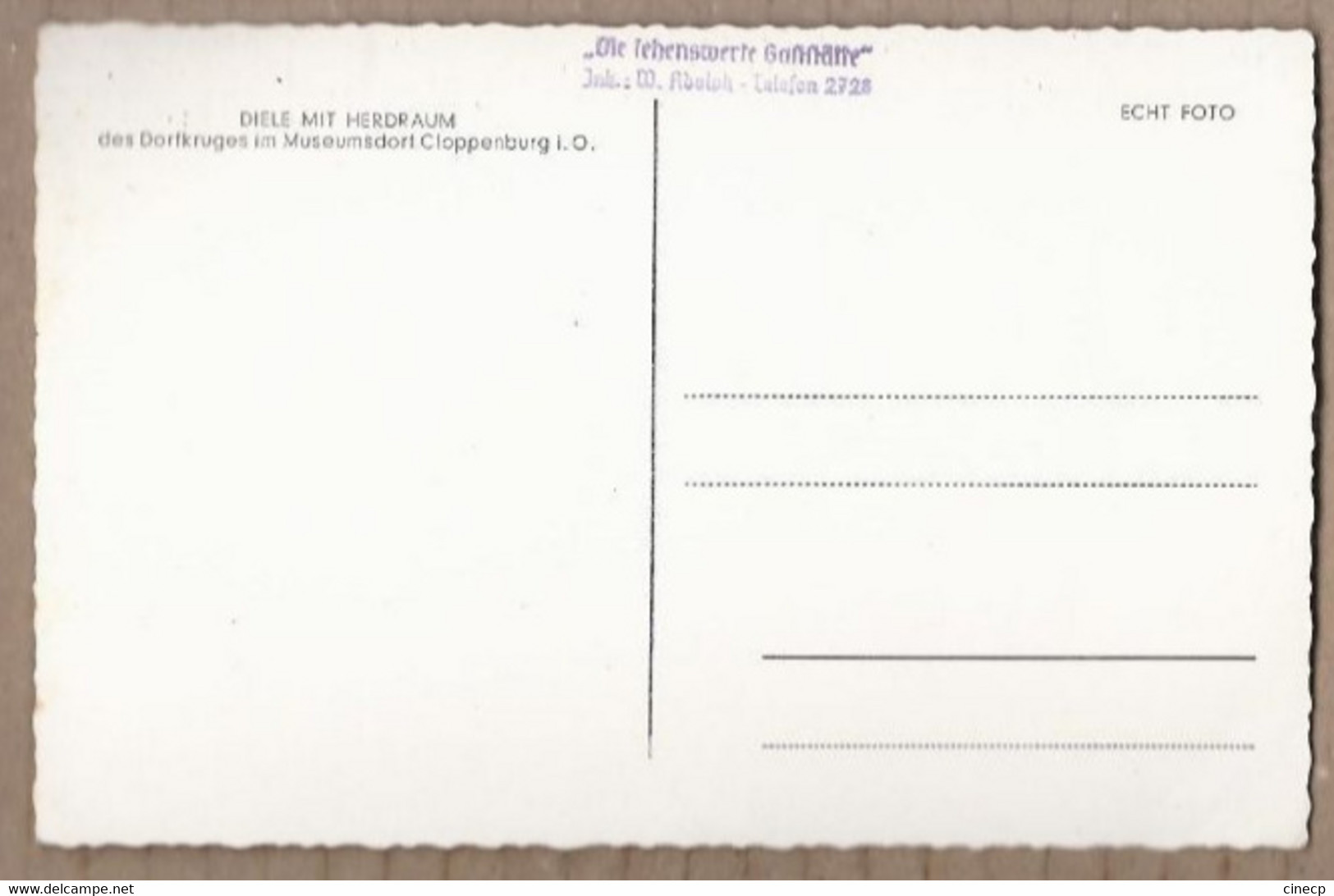 CPSM ALLEMAGNE - CLOPPENBURG I. O. - DIELE MIT HERDRAUM Des Dorfkruges Im Museumsdorf - TB PLAN RESTAURANT - Cloppenburg