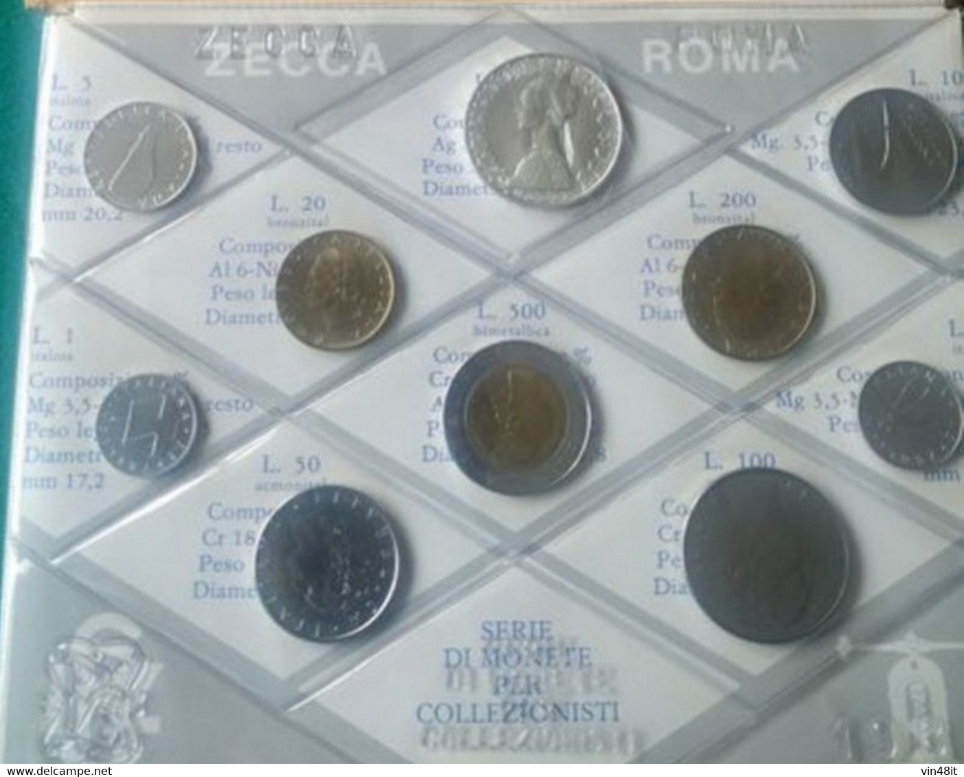 1984  - ITALIA REPUBBLICA  -  SET FIOR DI CONIO  - 10 MONETE  - - Jahressets & Polierte Platten