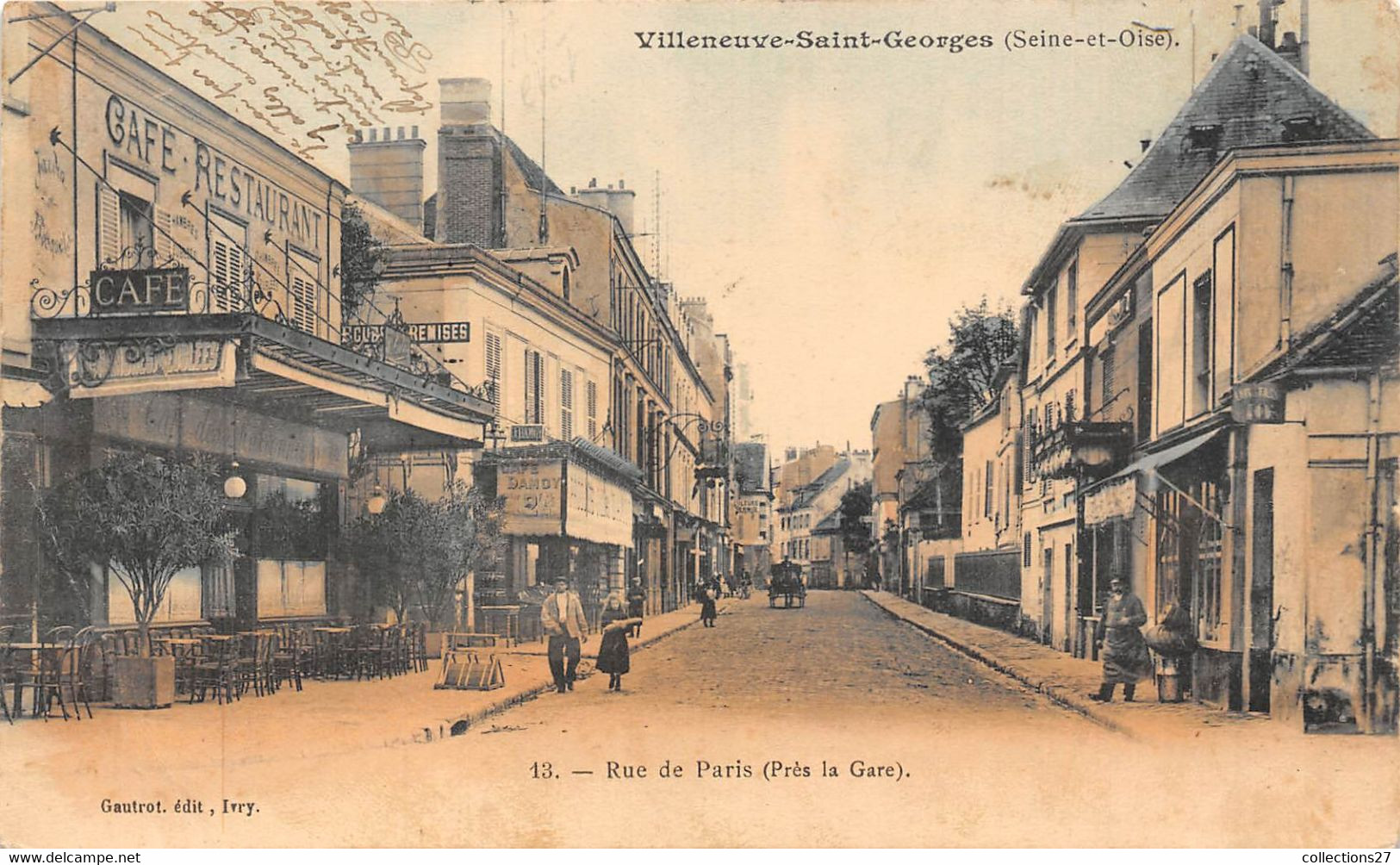 94-VILLENEUVE-SAINT-GEORGES- RUE DE PARIS ( PRES LA GARE ) - Villeneuve Saint Georges