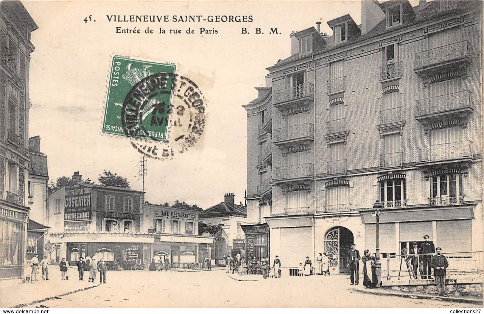 94-VILLENEUVE-SAINT-GEORGES- ENTREE DE LA RUE DE PARIS - Villeneuve Saint Georges