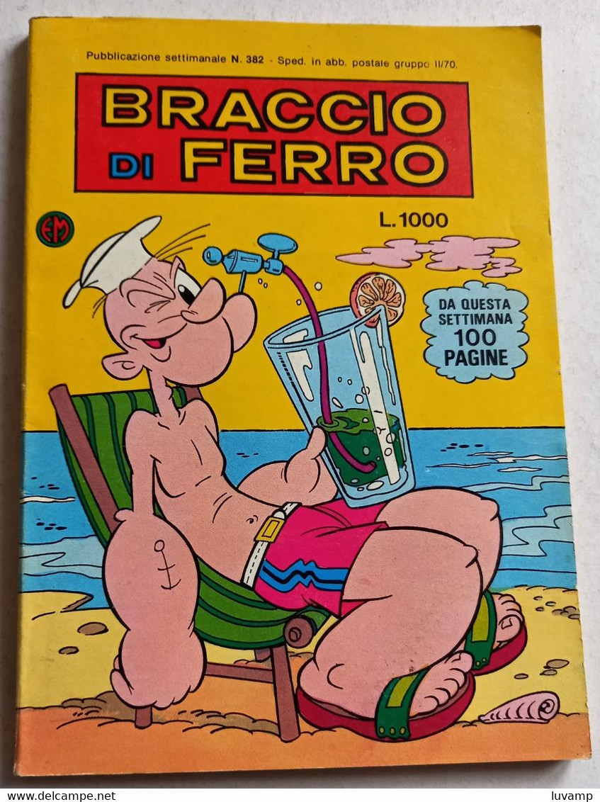 BRACCIO DI FERRO N. 382  DEL   13 LUGLI 1984 -EDIZ.  METRO (CART 48) - Humoristiques