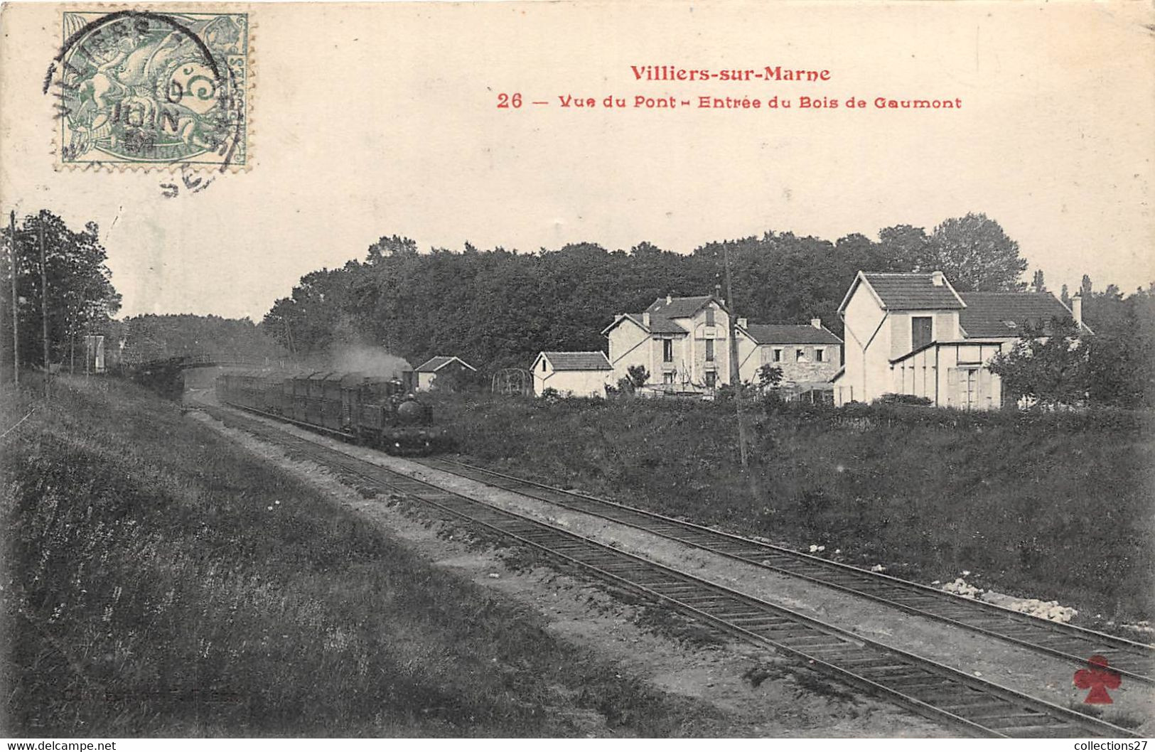 94-VILLIERS-SUR-MARNE-VUE DE PONT, ENTREE DU BOIS DE GAUMONT - Villiers Sur Marne