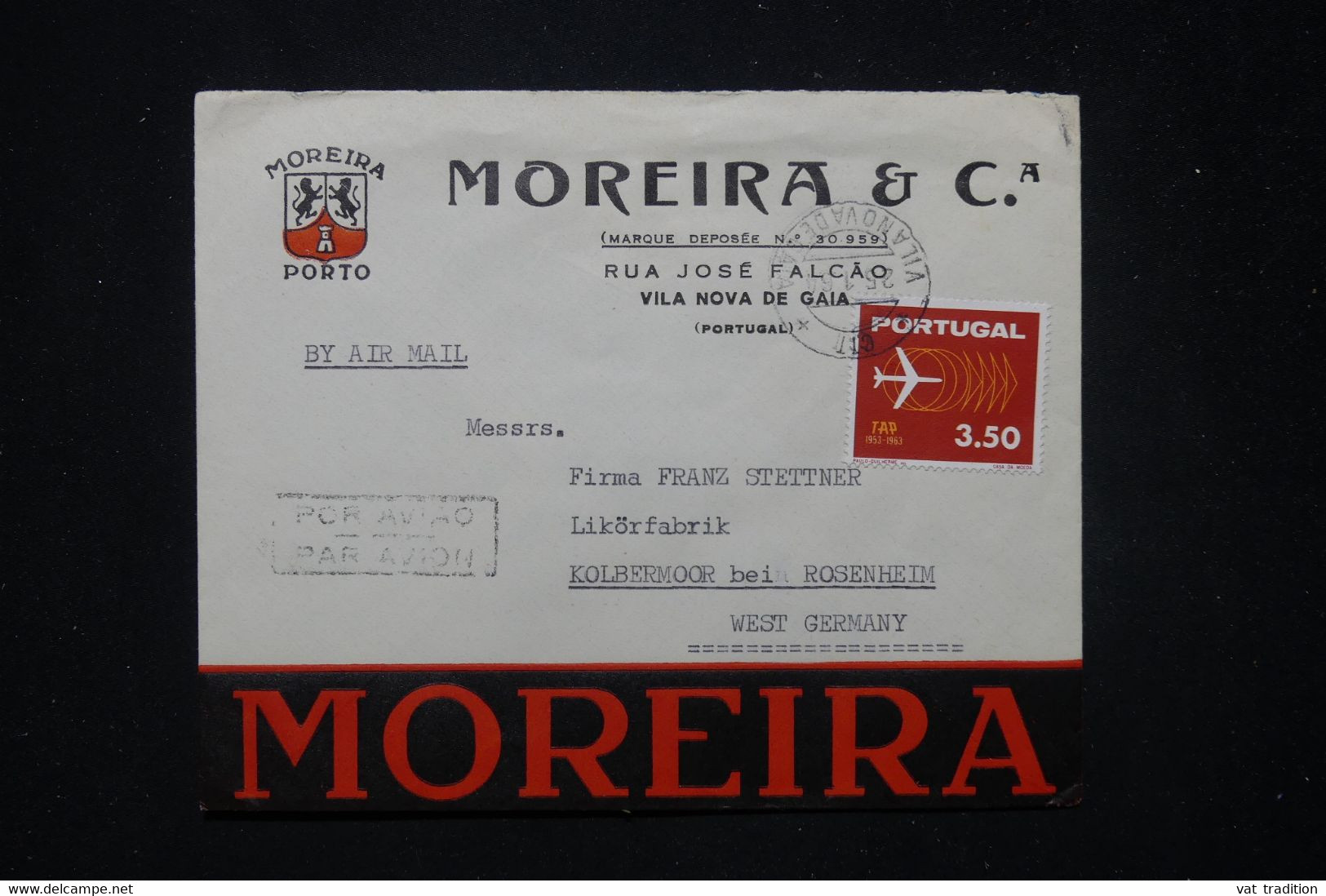 PORTUGAL - Enveloppe Commerciale De Vila Nova De Gaia Pour L'Allemagne En 1964 - L 81255 - Briefe U. Dokumente