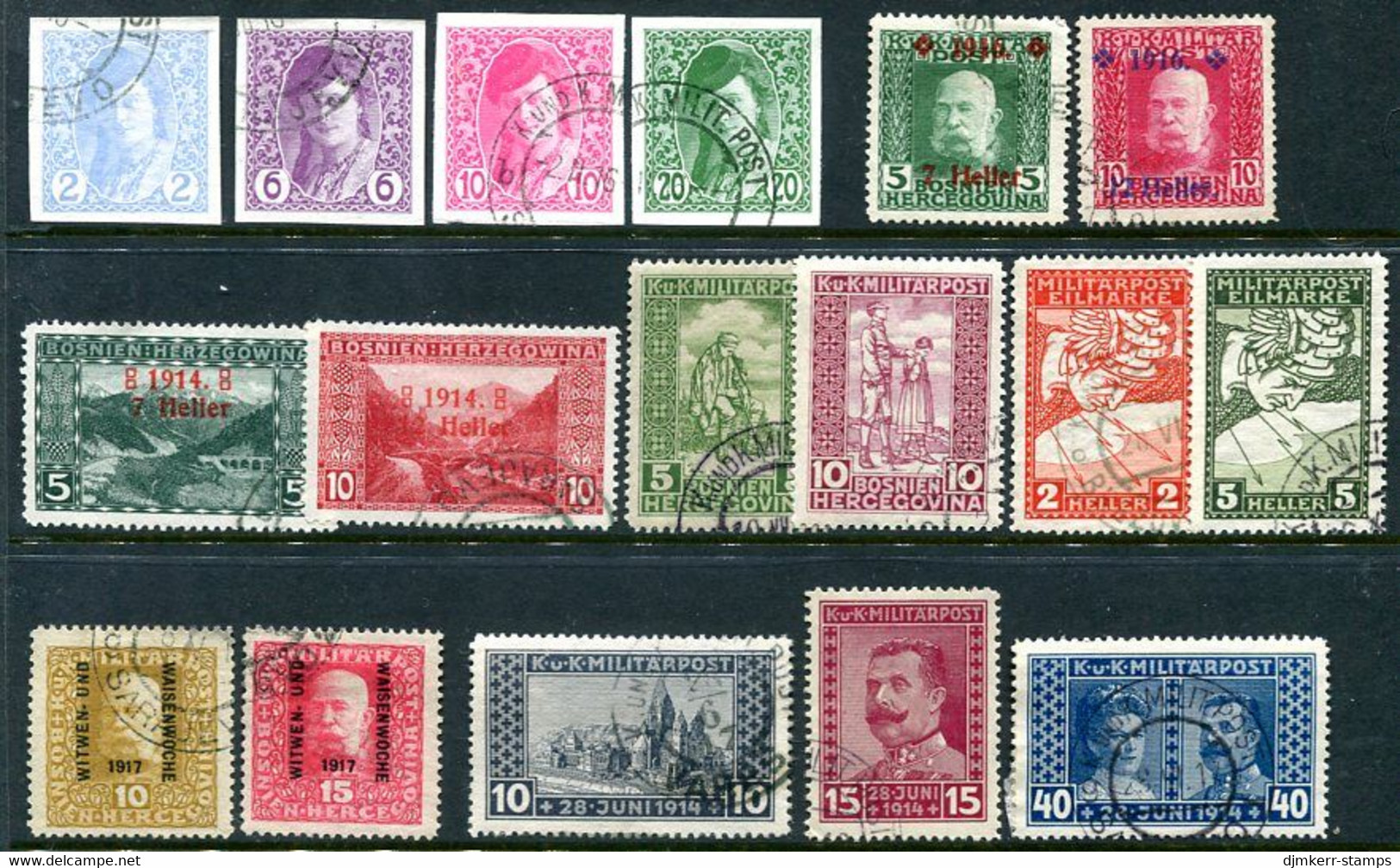 BOSNIA & HERZEGOVINA 1913-17 Seven Complete Issues, Used.  Micbel €30 - Bosnien-Herzegowina