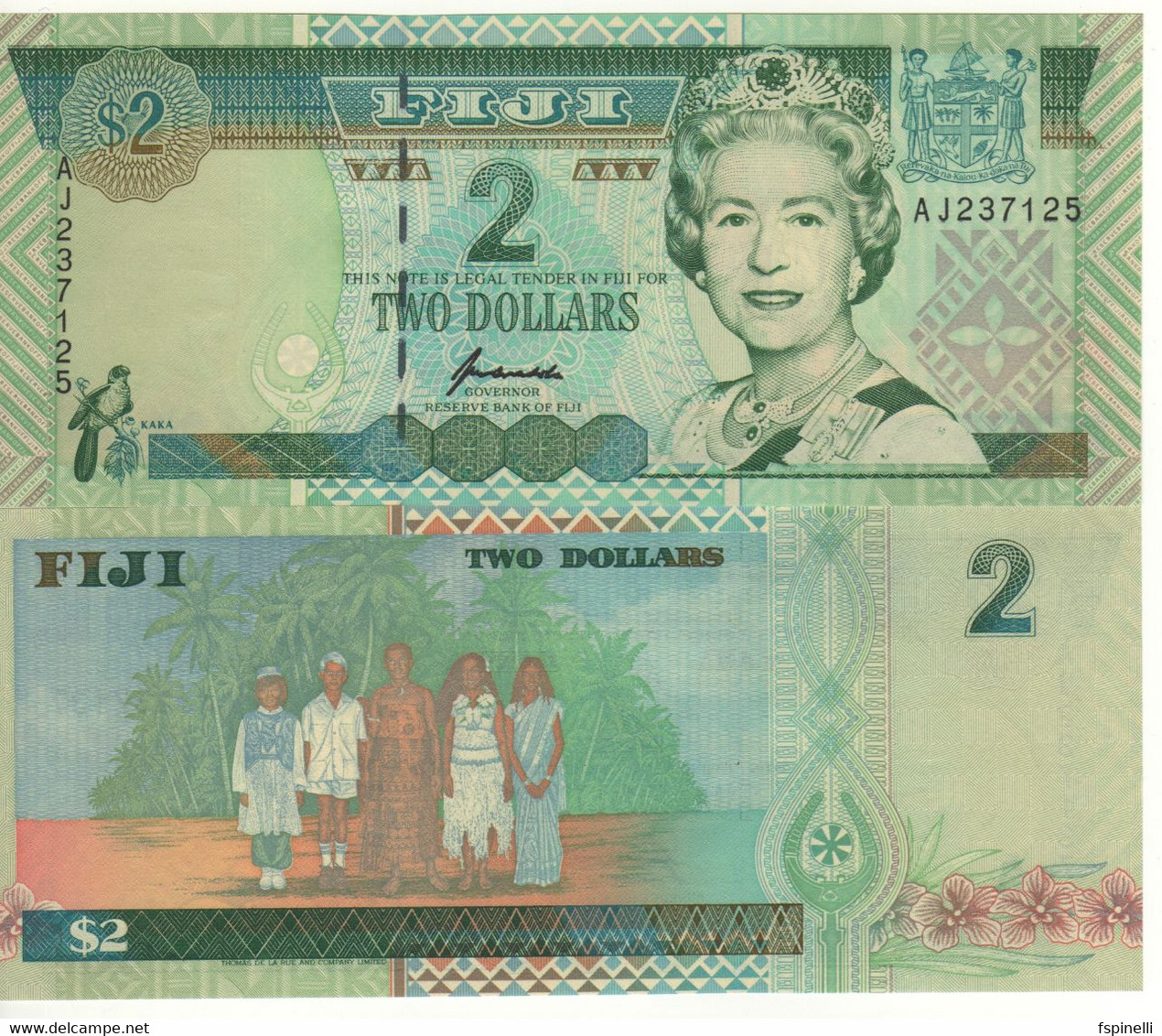 FIJI   2 Dollars P96b   (ND  1996 )   Queen Elizabeth II On Front -  Diverse Groups On Back   UNC - Fidji